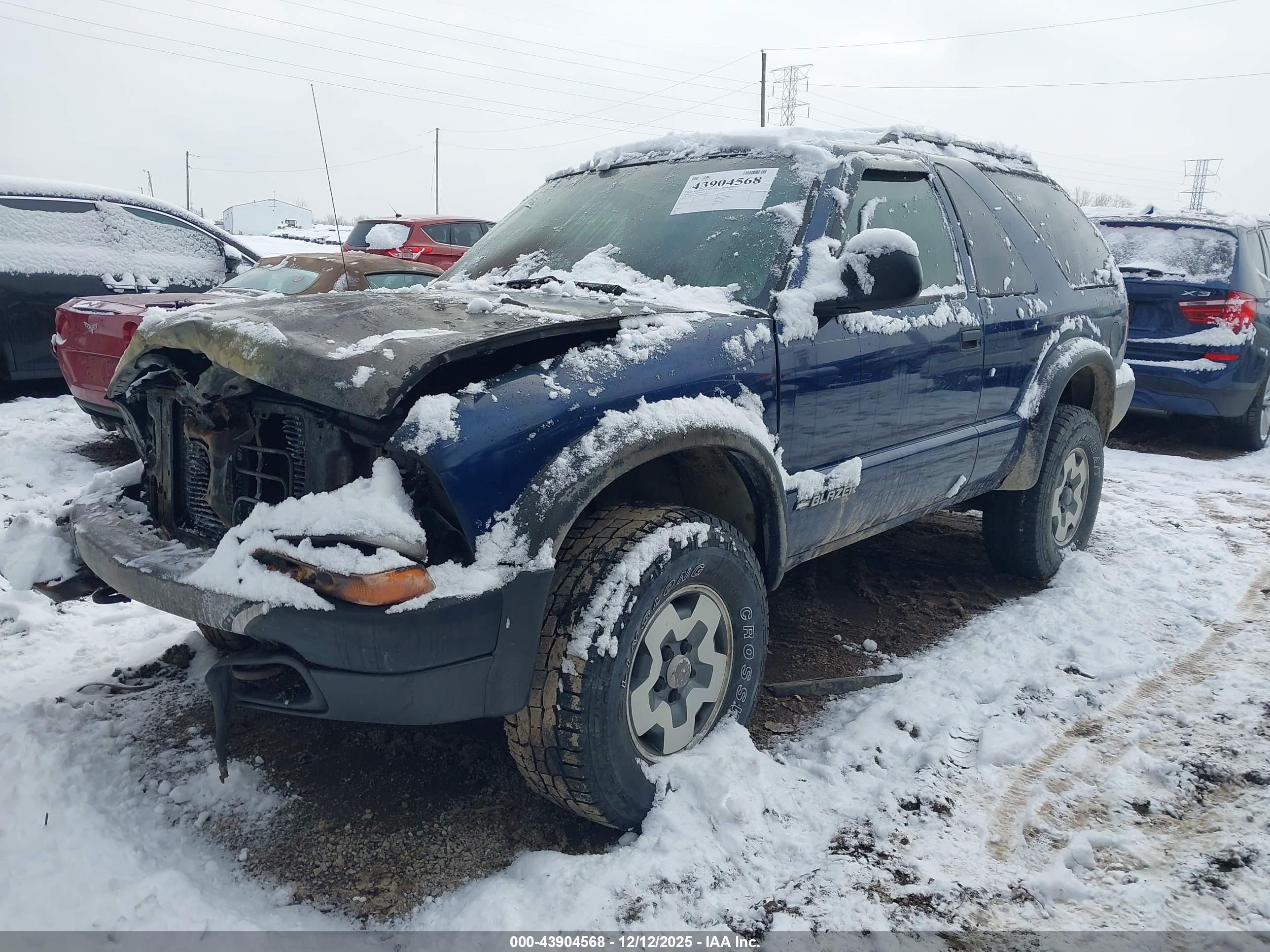 1998 Chevrolet Blazer Ls Blue vin: 1GNCT18W5WK242547