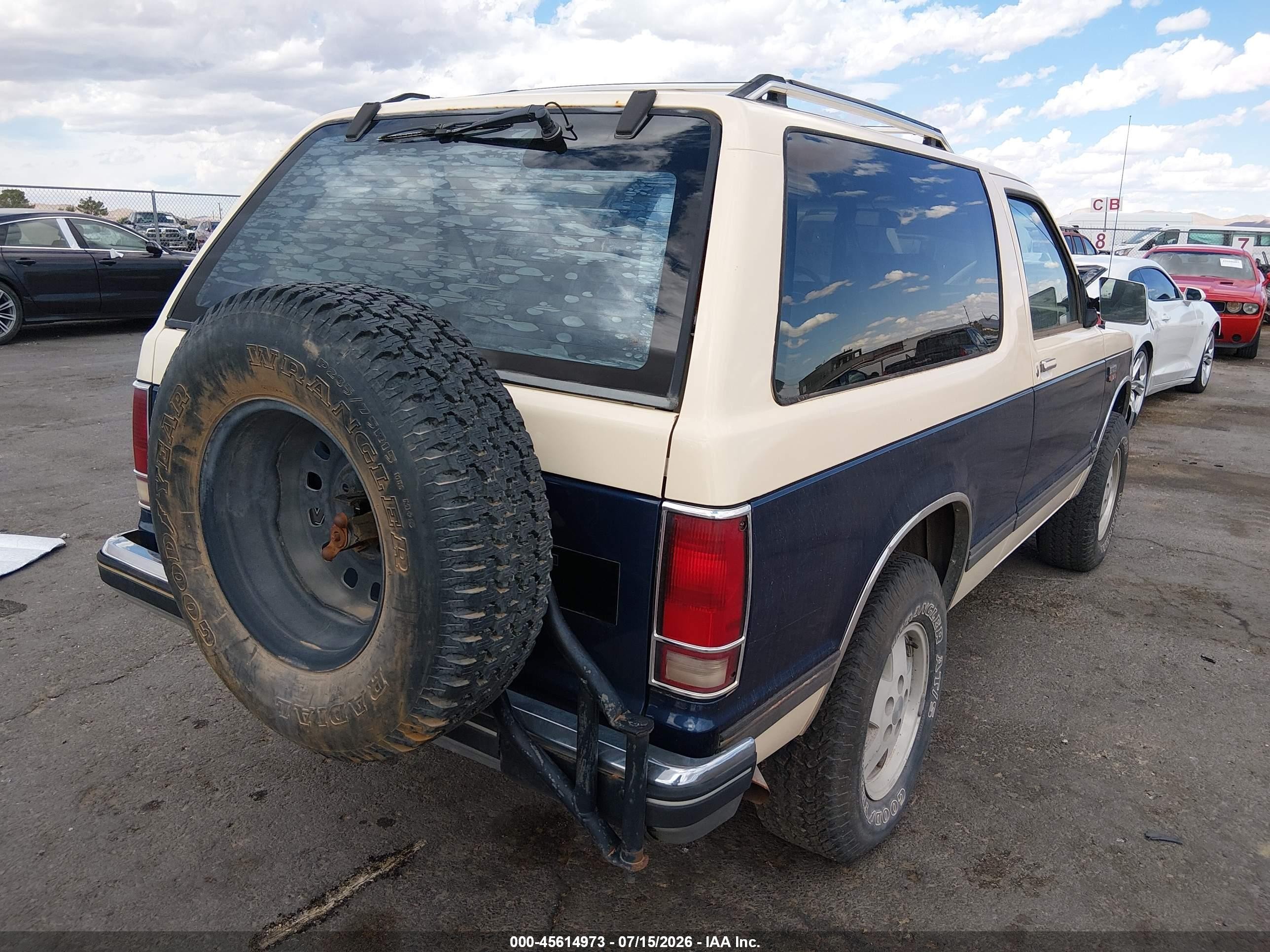 1989 Chevrolet Blazer S10 Blue vin: 1GNCT18Z3K8162956