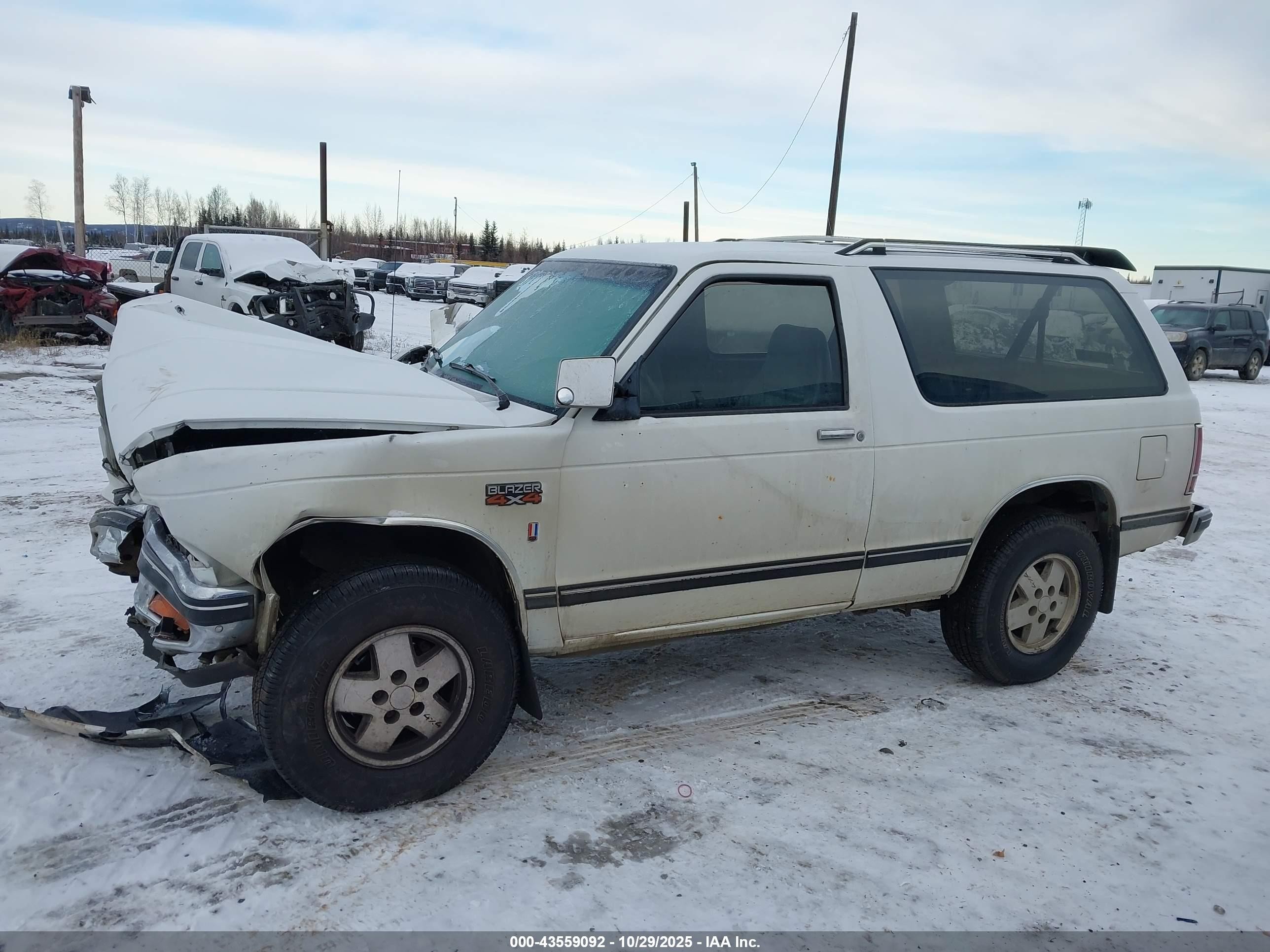 1989 Chevrolet Blazer S10 White vin: 1GNCT18Z6K0133403