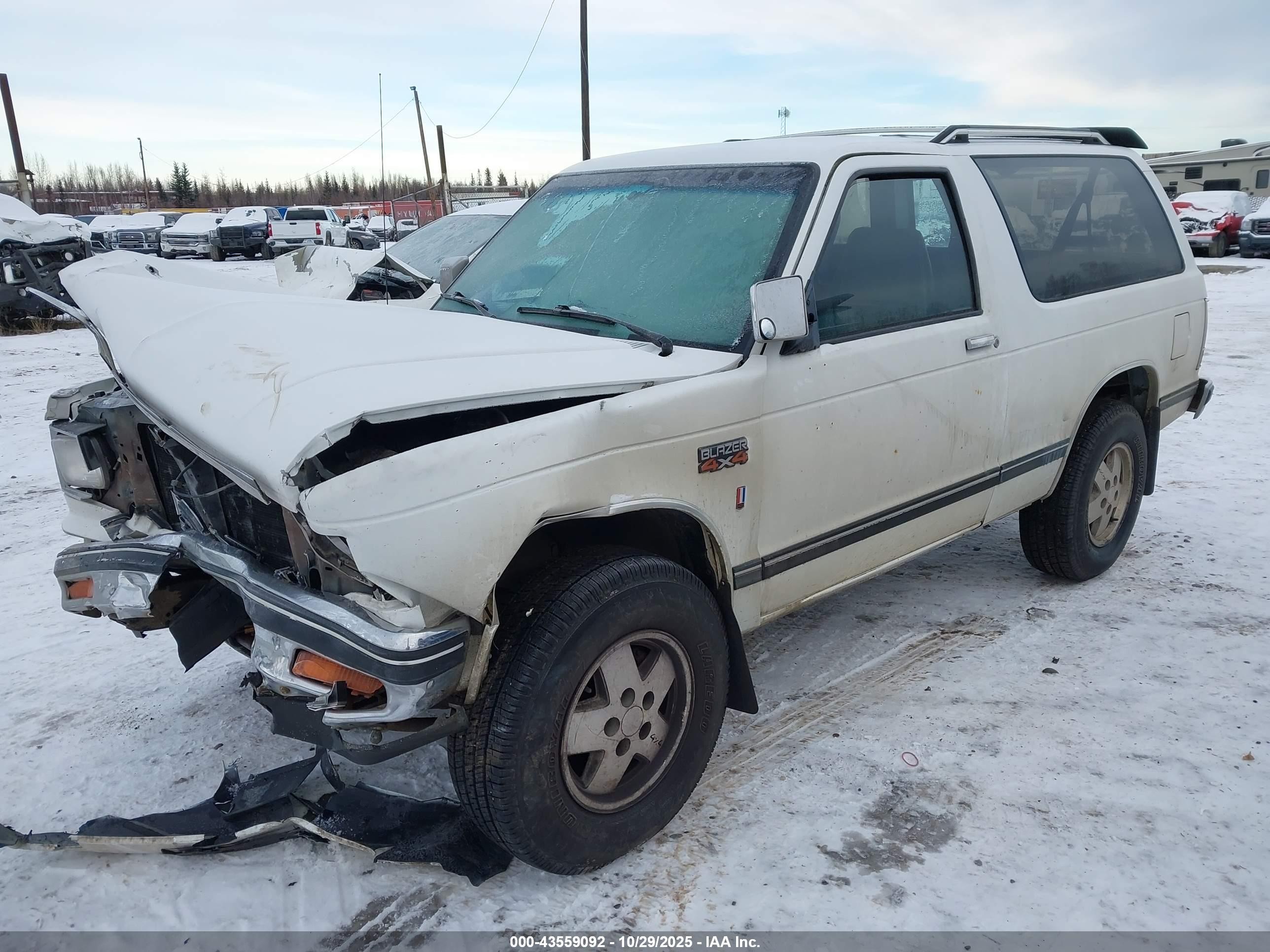 1989 Chevrolet Blazer S10 White vin: 1GNCT18Z6K0133403
