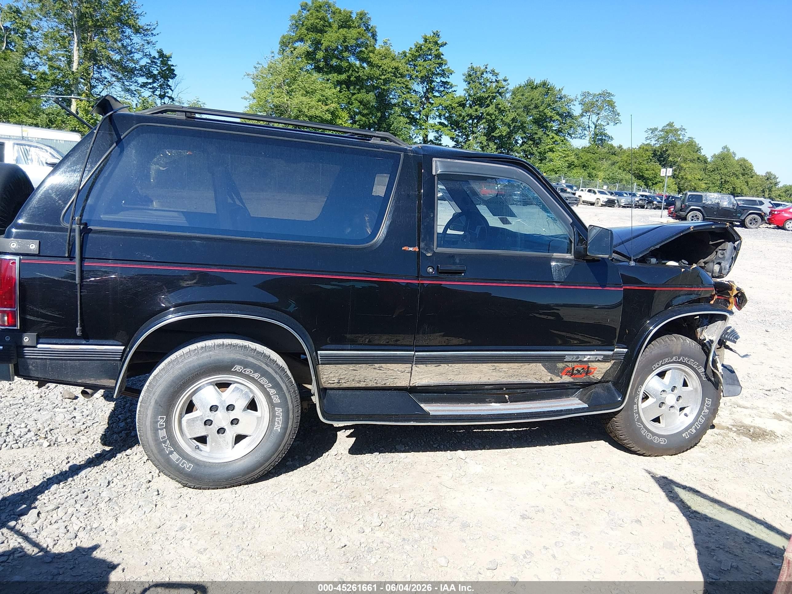 1991 Chevrolet Blazer S10 Black vin: 1GNCT18Z8M0107033