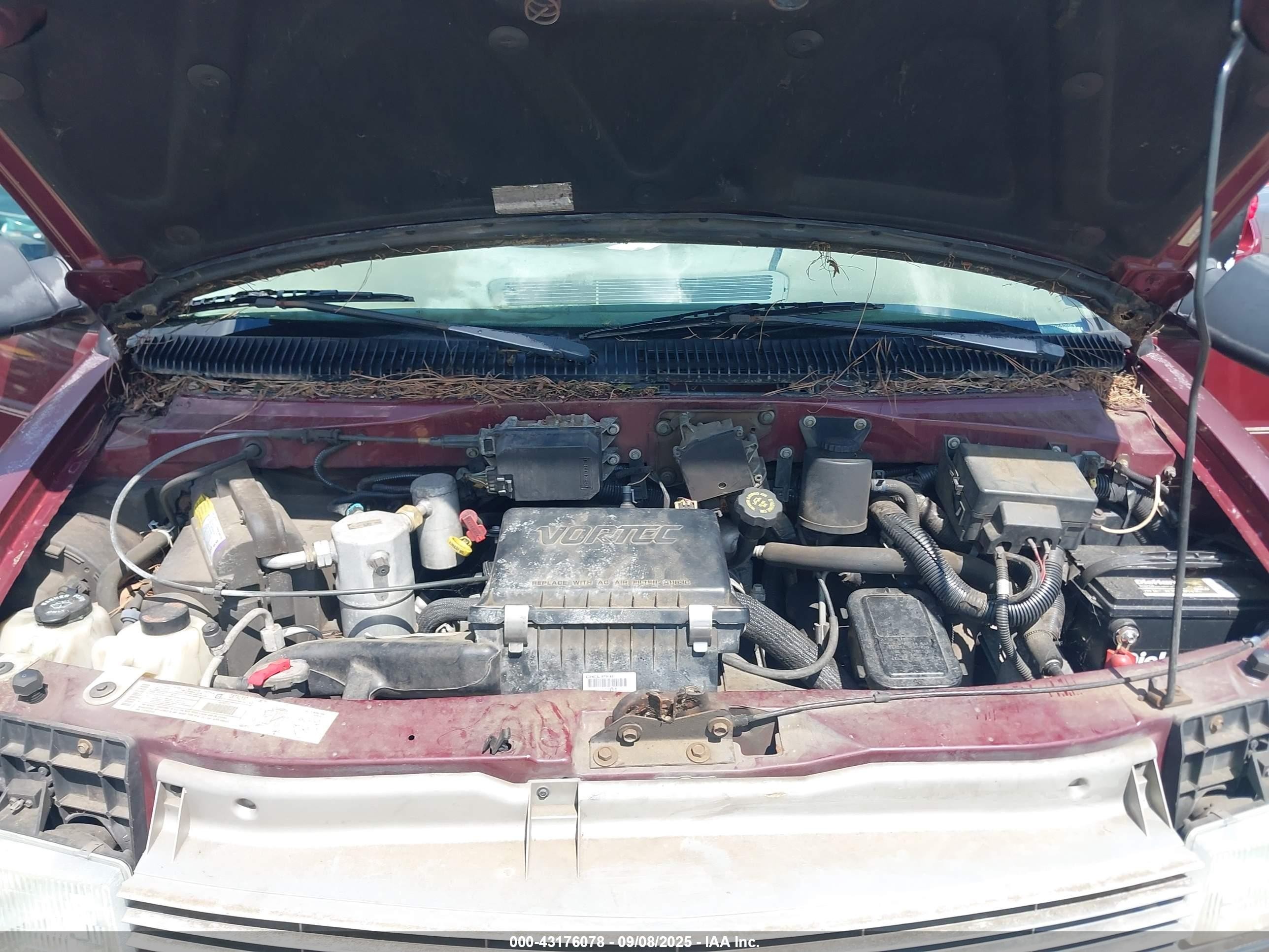 2001 Chevrolet Astro Ls Burgundy vin: 1GNDM19W21B135447