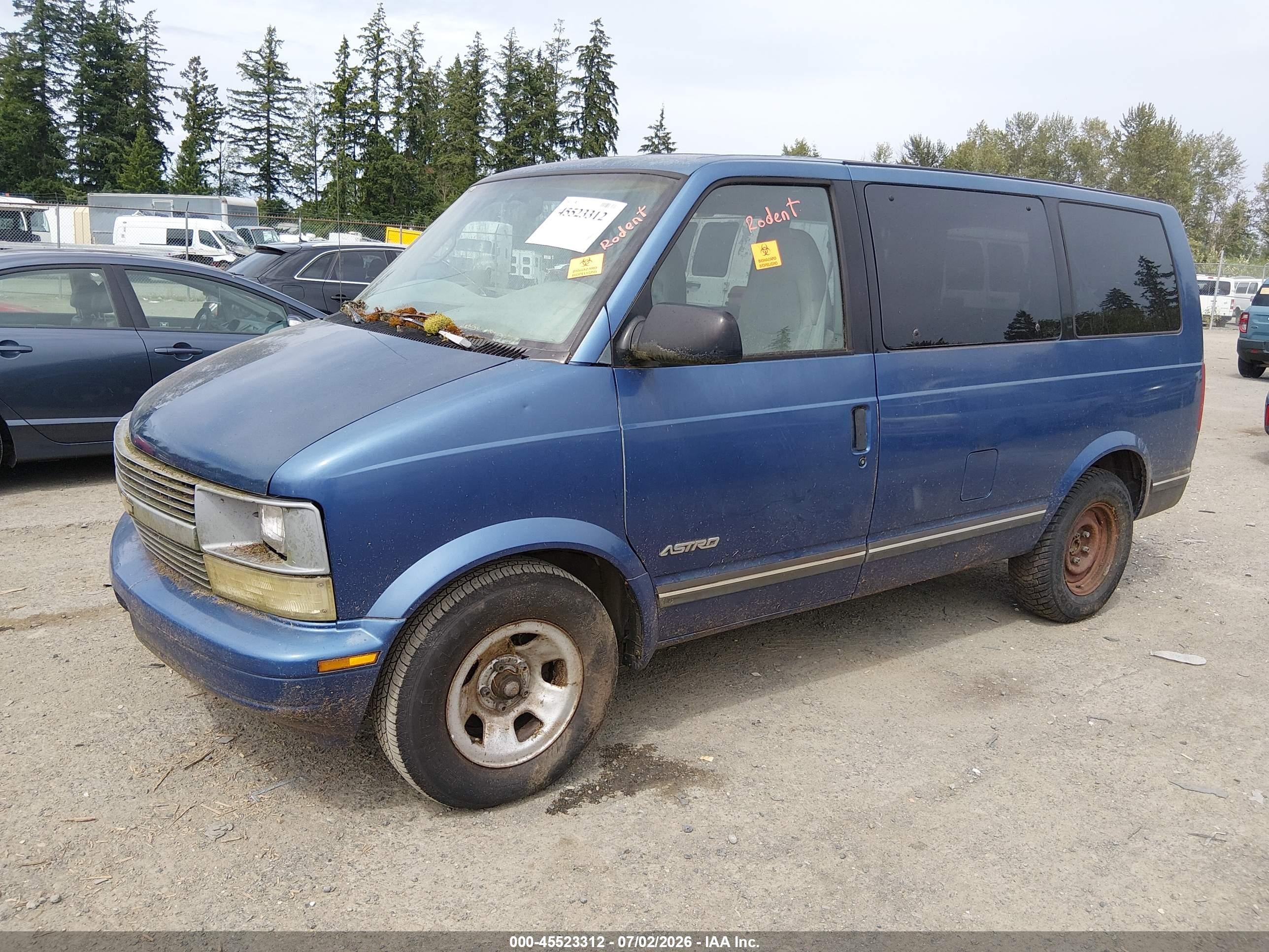 1997 Chevrolet Astro Passenger Ls Cmi Blue vin: 1GNDM19W2VB199607