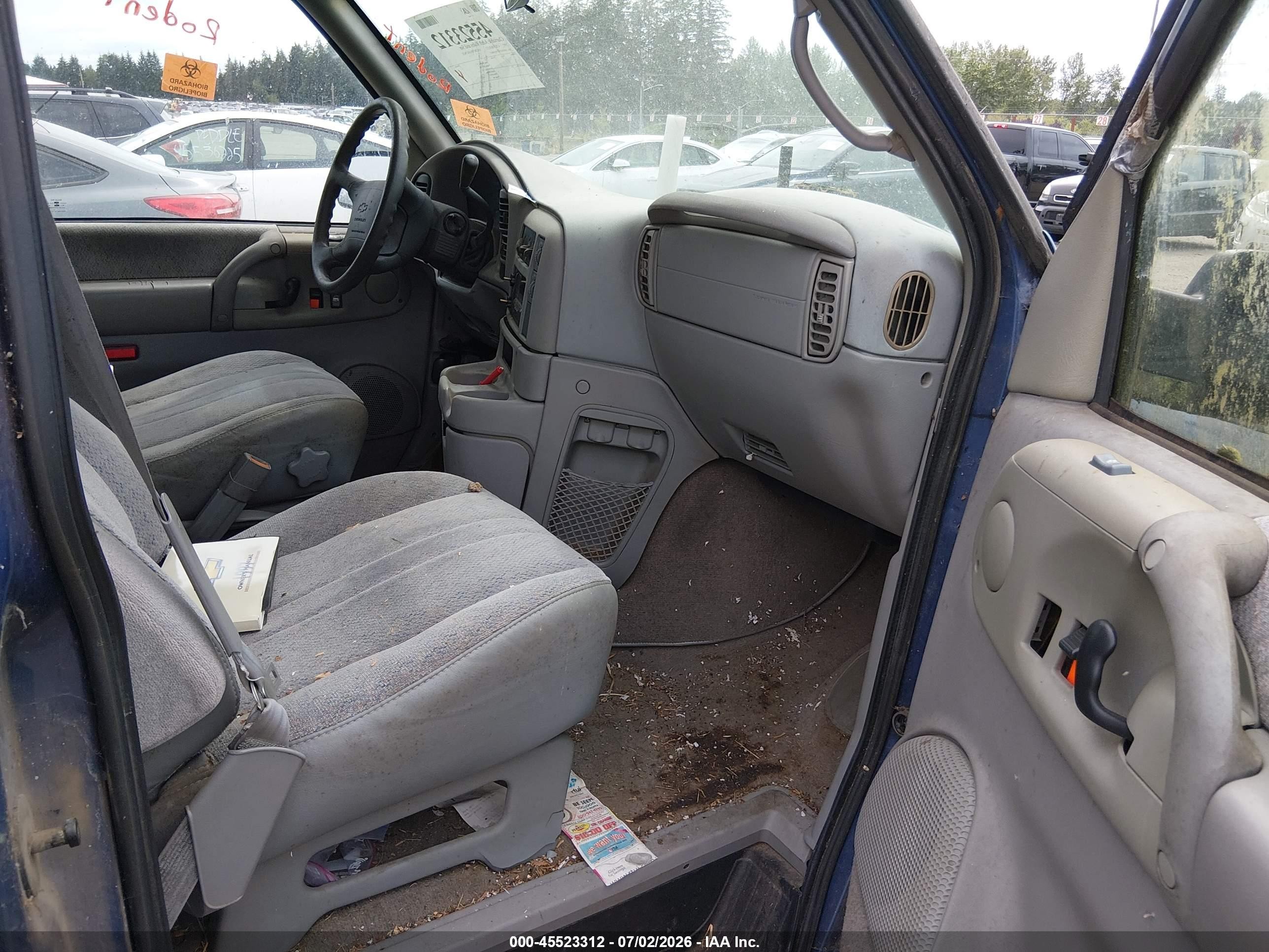 1997 Chevrolet Astro Passenger Ls Cmi Blue vin: 1GNDM19W2VB199607