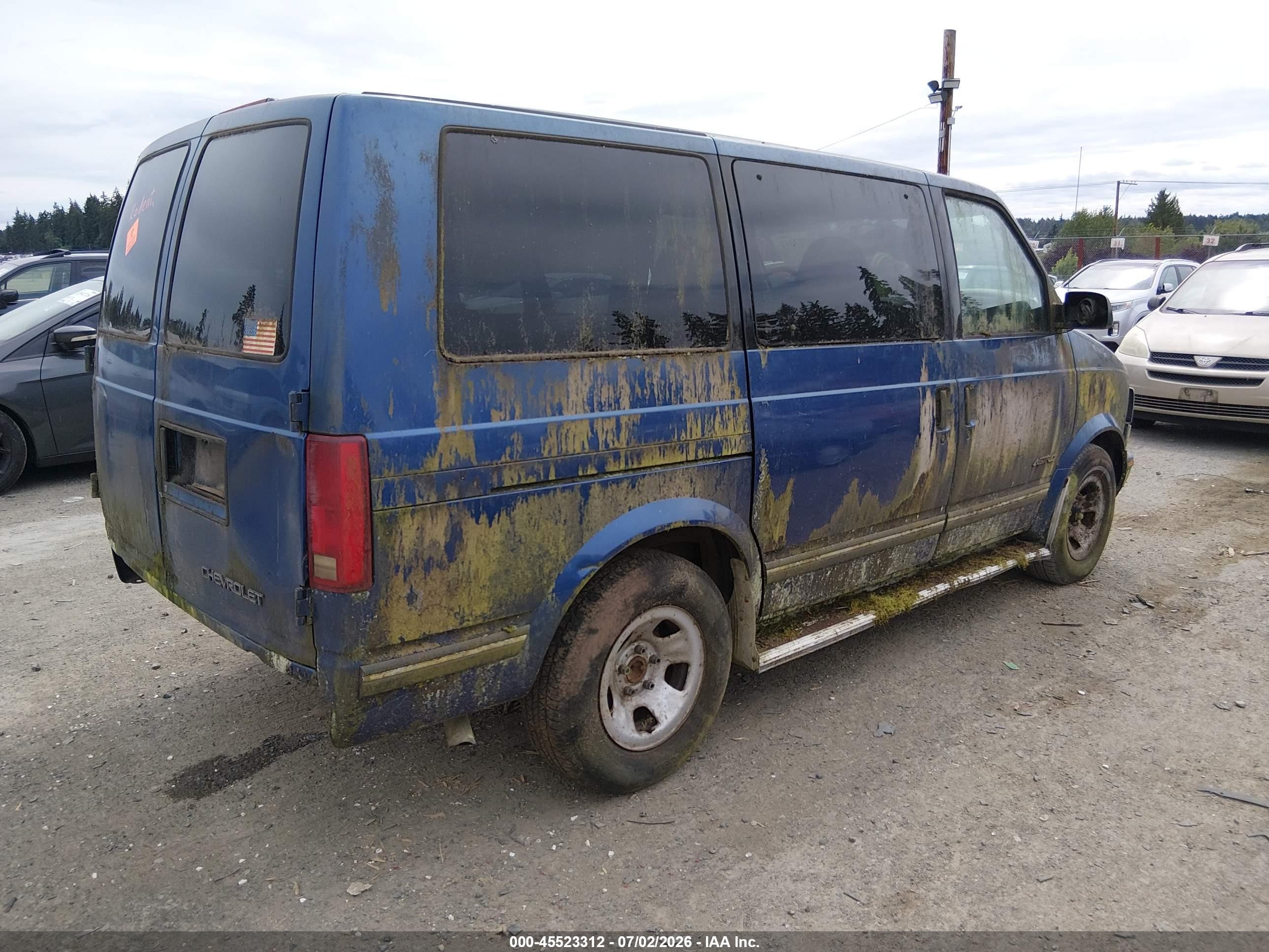 1997 Chevrolet Astro Passenger Ls Cmi Blue vin: 1GNDM19W2VB199607