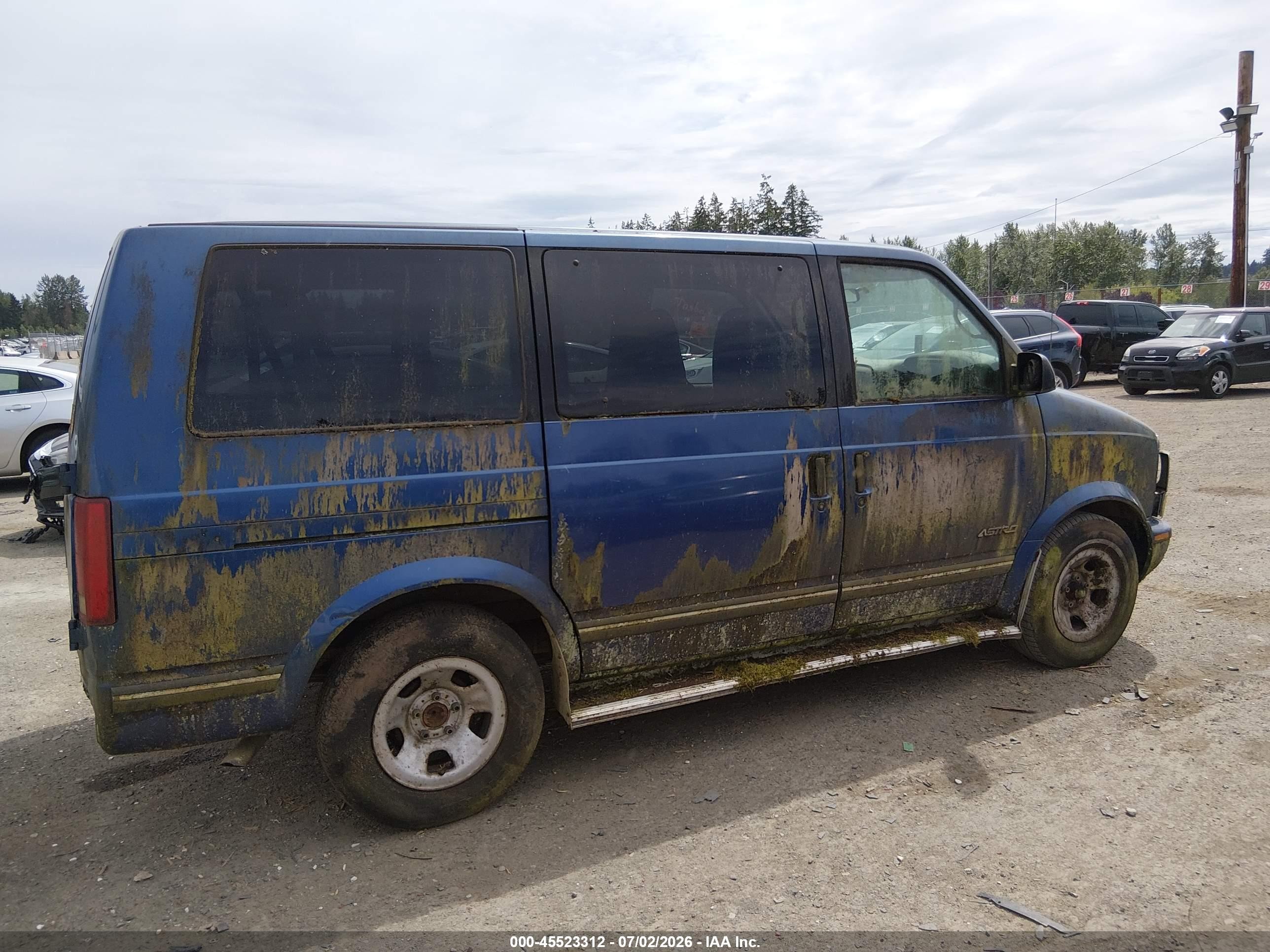 1997 Chevrolet Astro Passenger Ls Cmi Blue vin: 1GNDM19W2VB199607