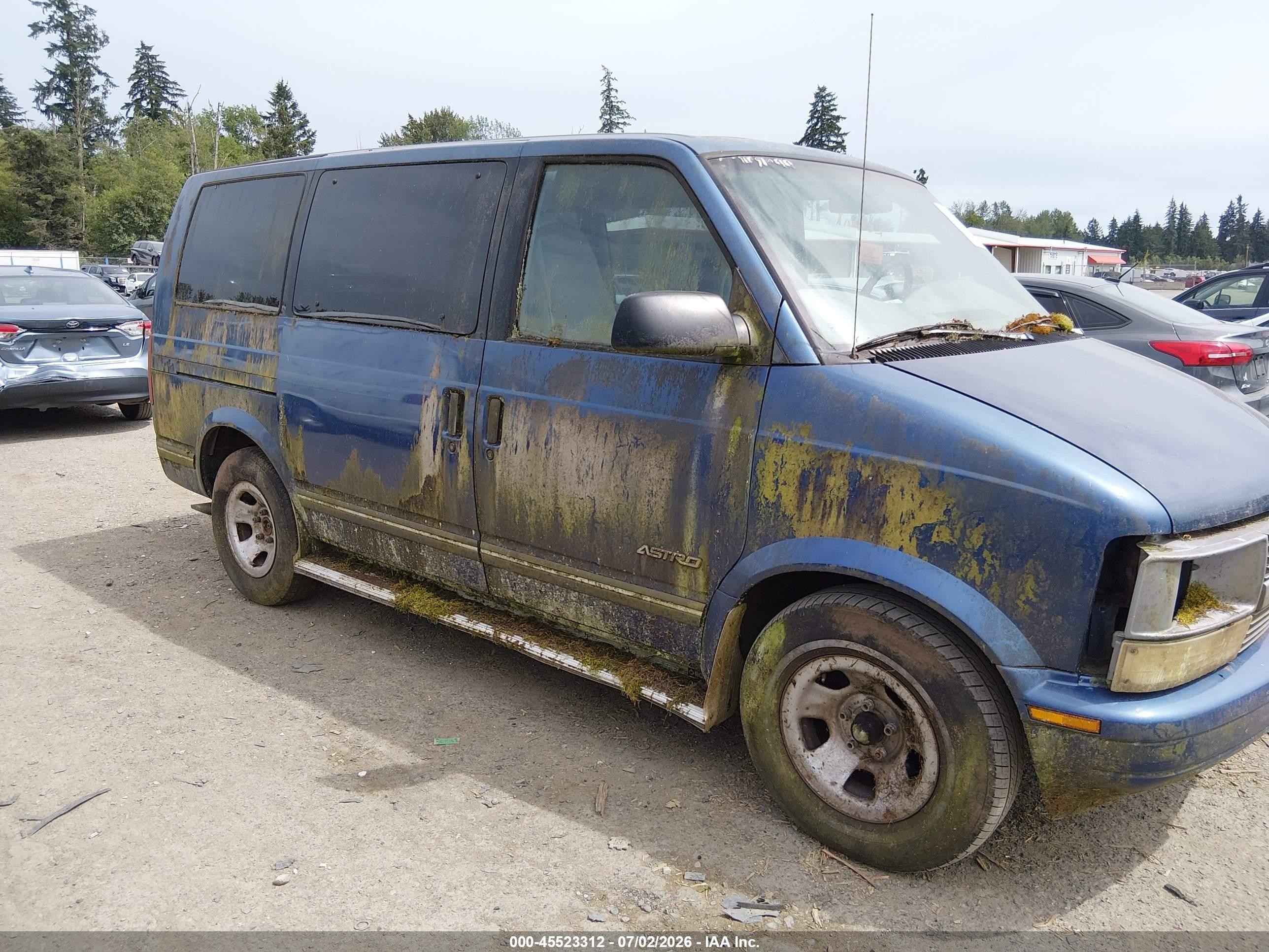 1997 Chevrolet Astro Passenger Ls Cmi Blue vin: 1GNDM19W2VB199607