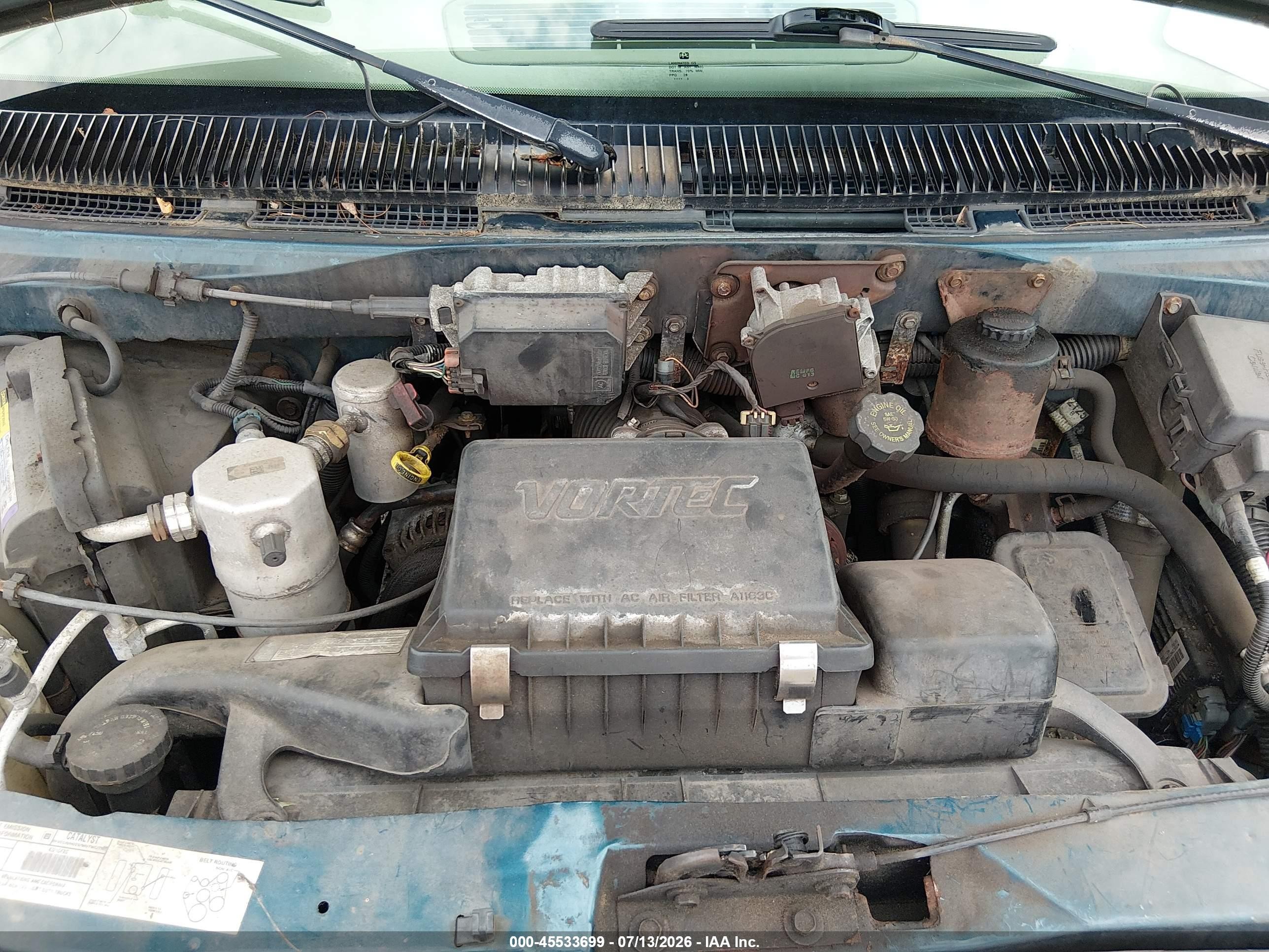 2000 Chevrolet Astro   Blue vin: 1GNDM19W5YB190095