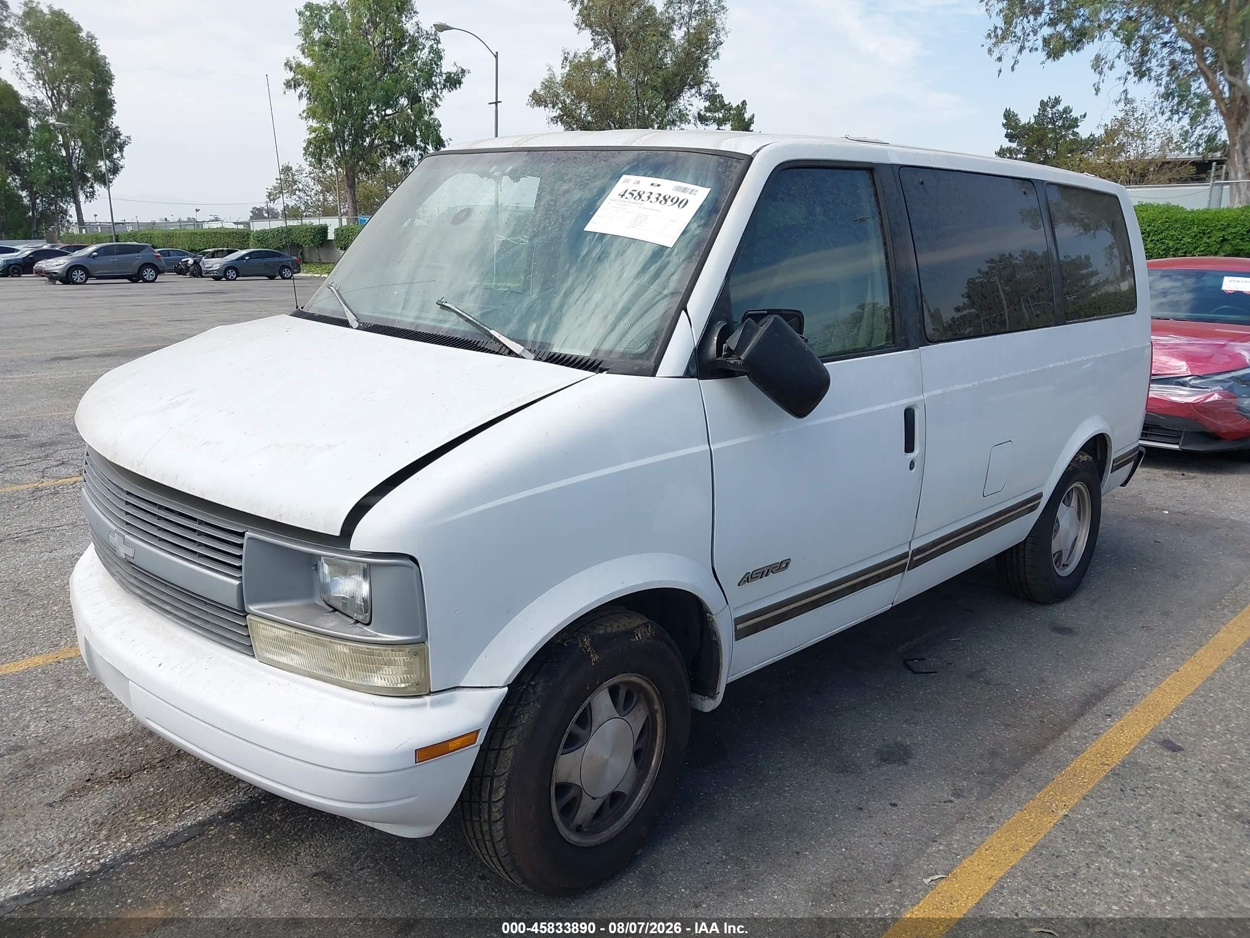 1997 Chevrolet Astro Passenger Ls Cmi White vin: 1GNDM19W8VB188417