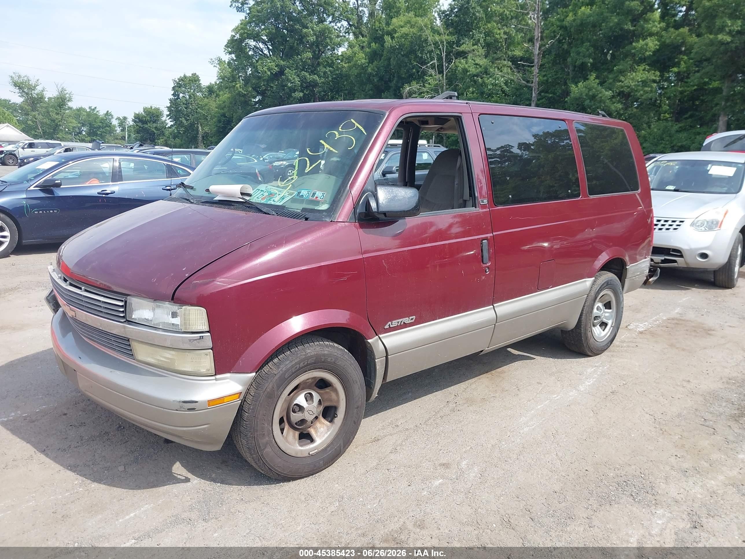 2002 Chevrolet Astro Passenger Ls Purple vin: 1GNDM19X22B105214