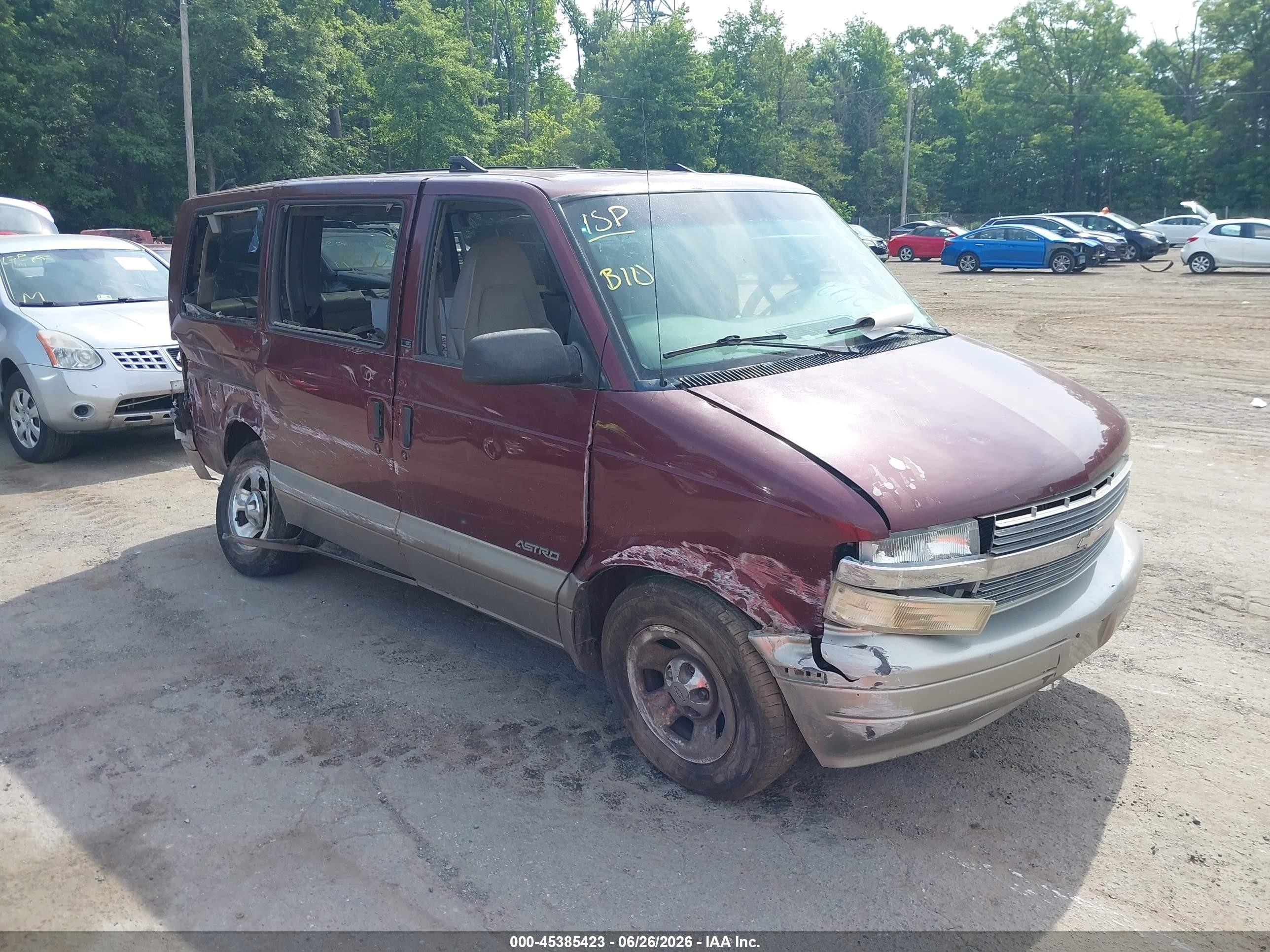 2002 Chevrolet Astro Passenger Ls Purple vin: 1GNDM19X22B105214