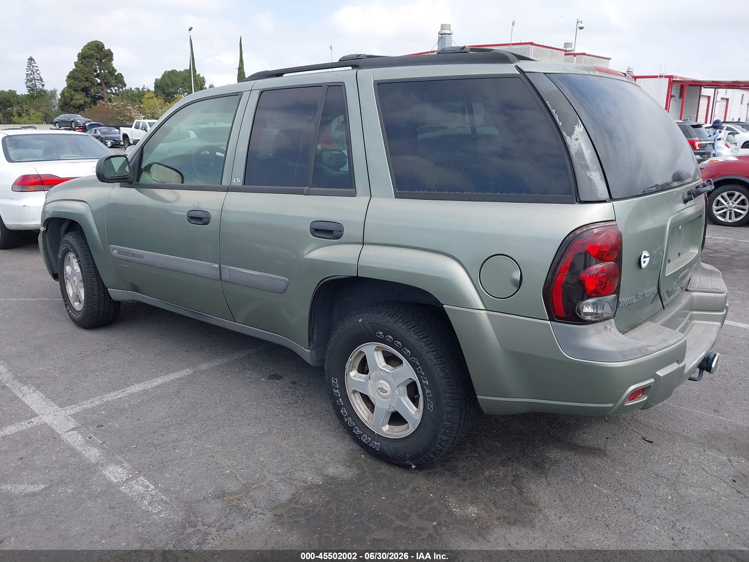 2003 Chevrolet Trailblazer Ls Green vin: 1GNDS13S032160233