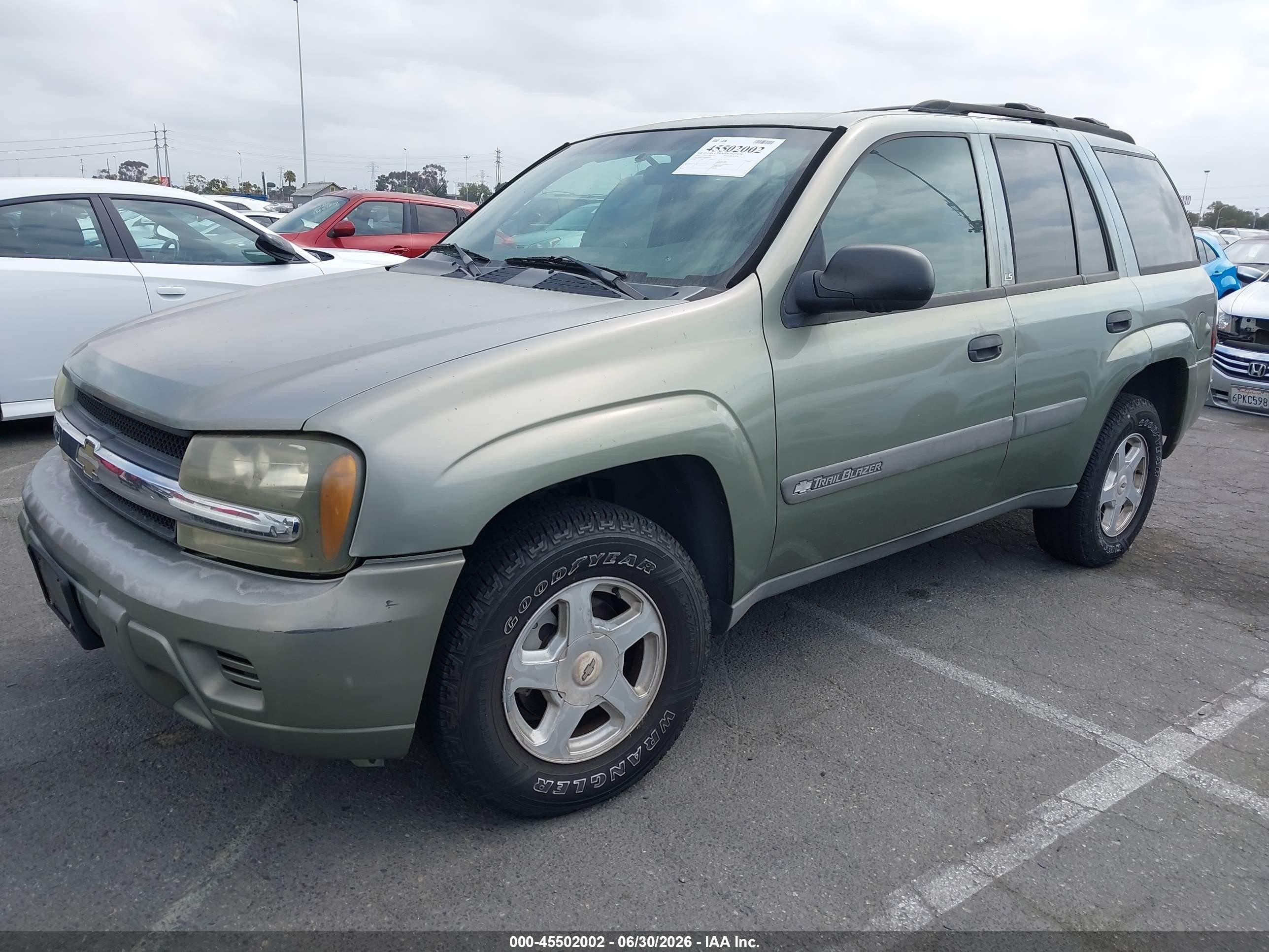 2003 Chevrolet Trailblazer Ls Green vin: 1GNDS13S032160233