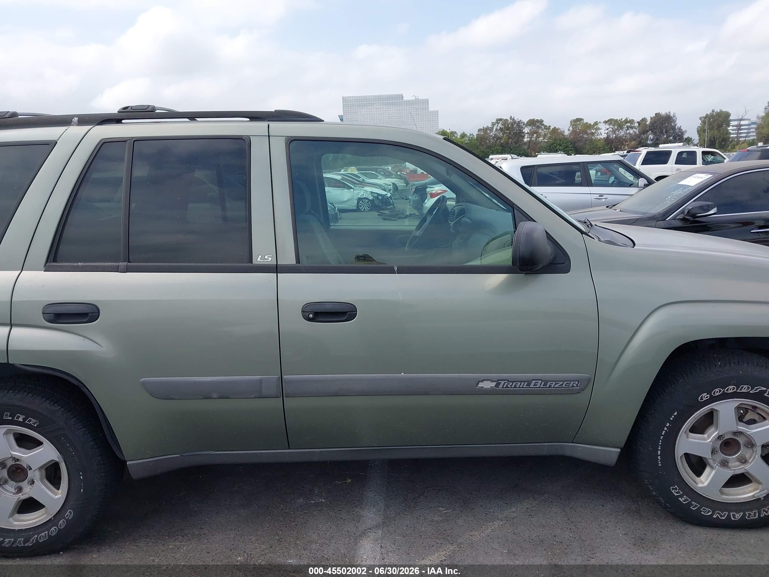 2003 Chevrolet Trailblazer Ls Green vin: 1GNDS13S032160233