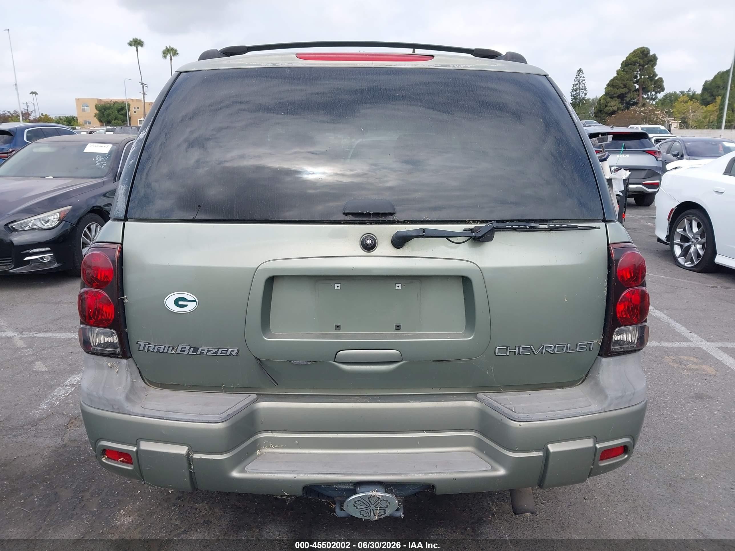 2003 Chevrolet Trailblazer Ls Green vin: 1GNDS13S032160233