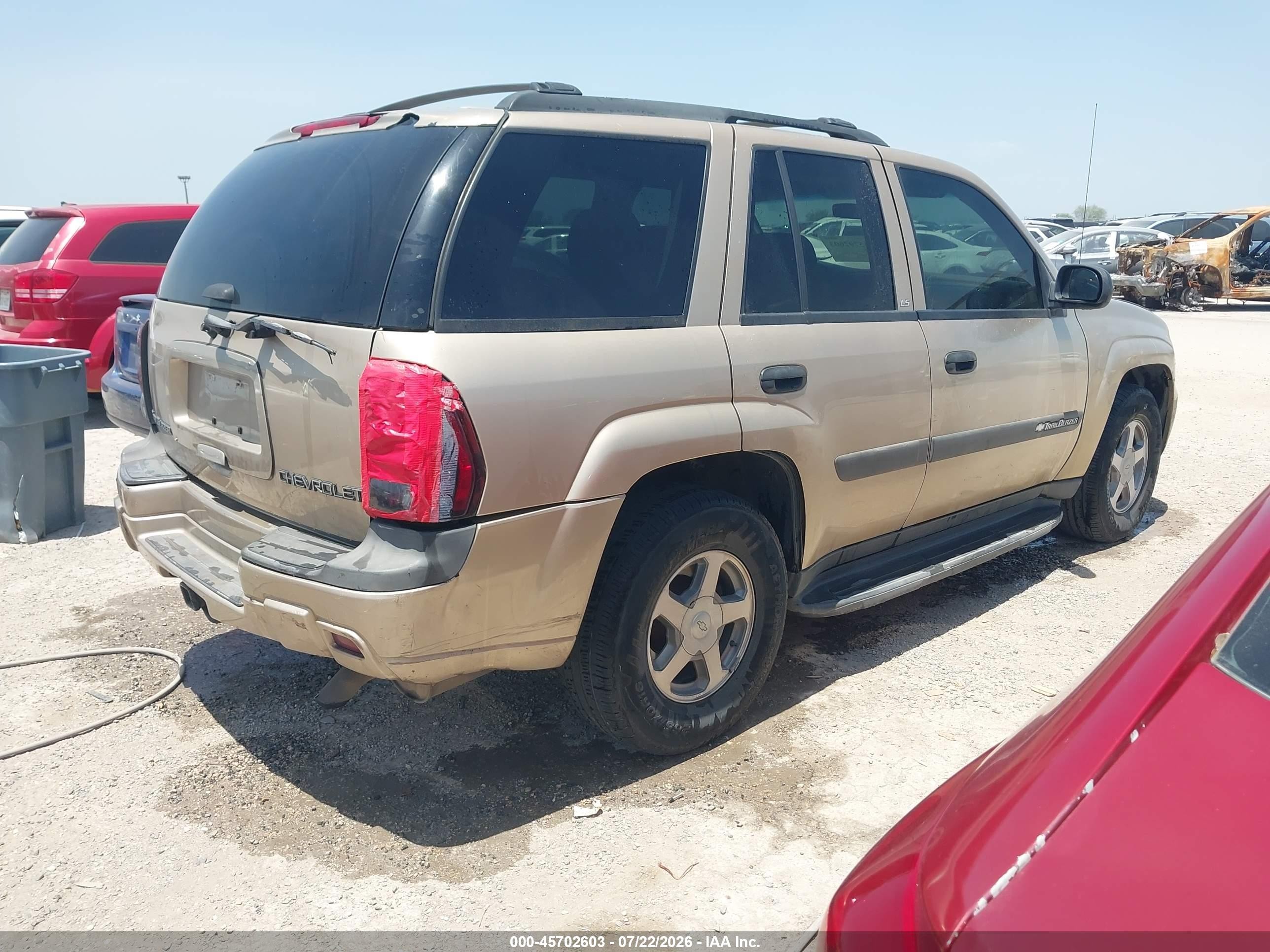 2004 Chevrolet Trailblazer Ls Золотой vin: 1GNDS13S042267610