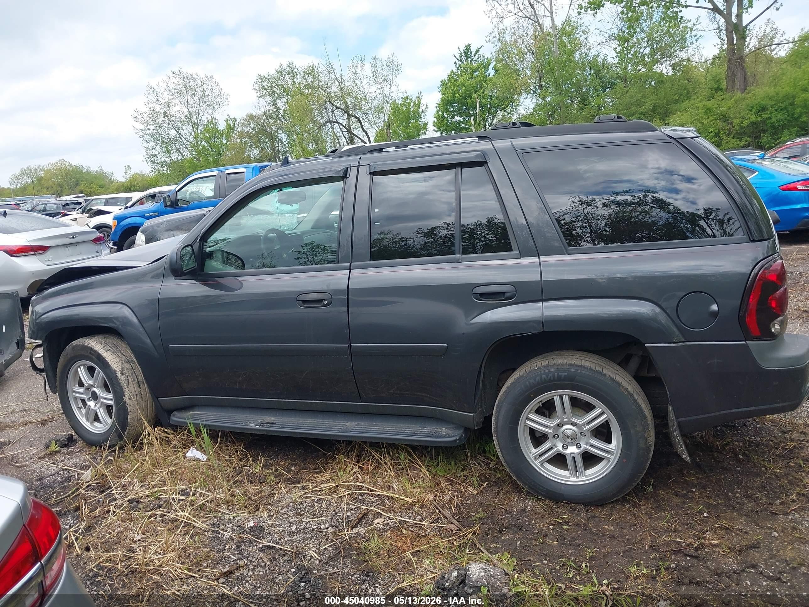 2007 Chevrolet Trailblazer Ls Gray vin: 1GNDS13S072248334