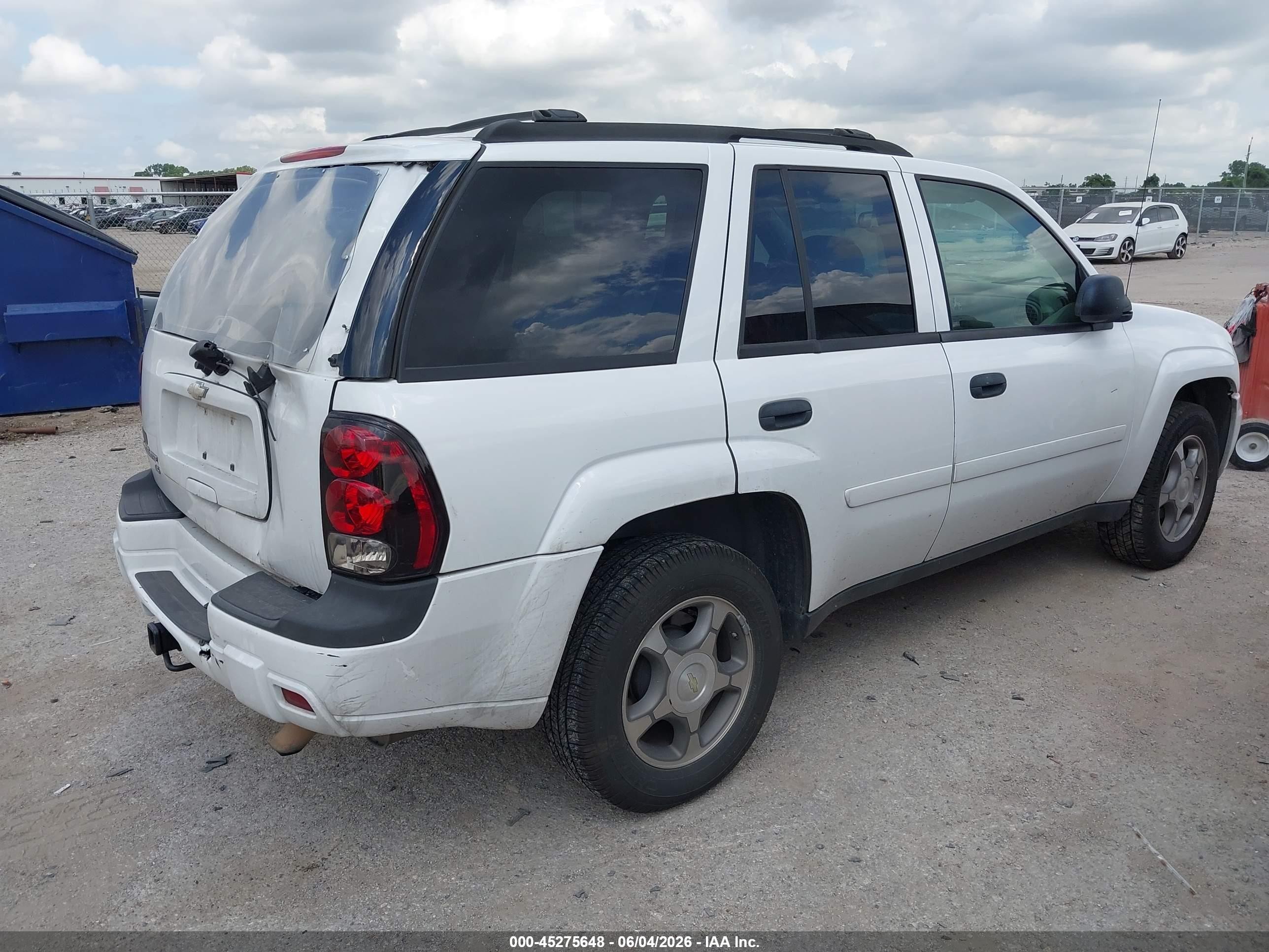 2007 Chevrolet Trailblazer Ls White vin: 1GNDS13S072273329