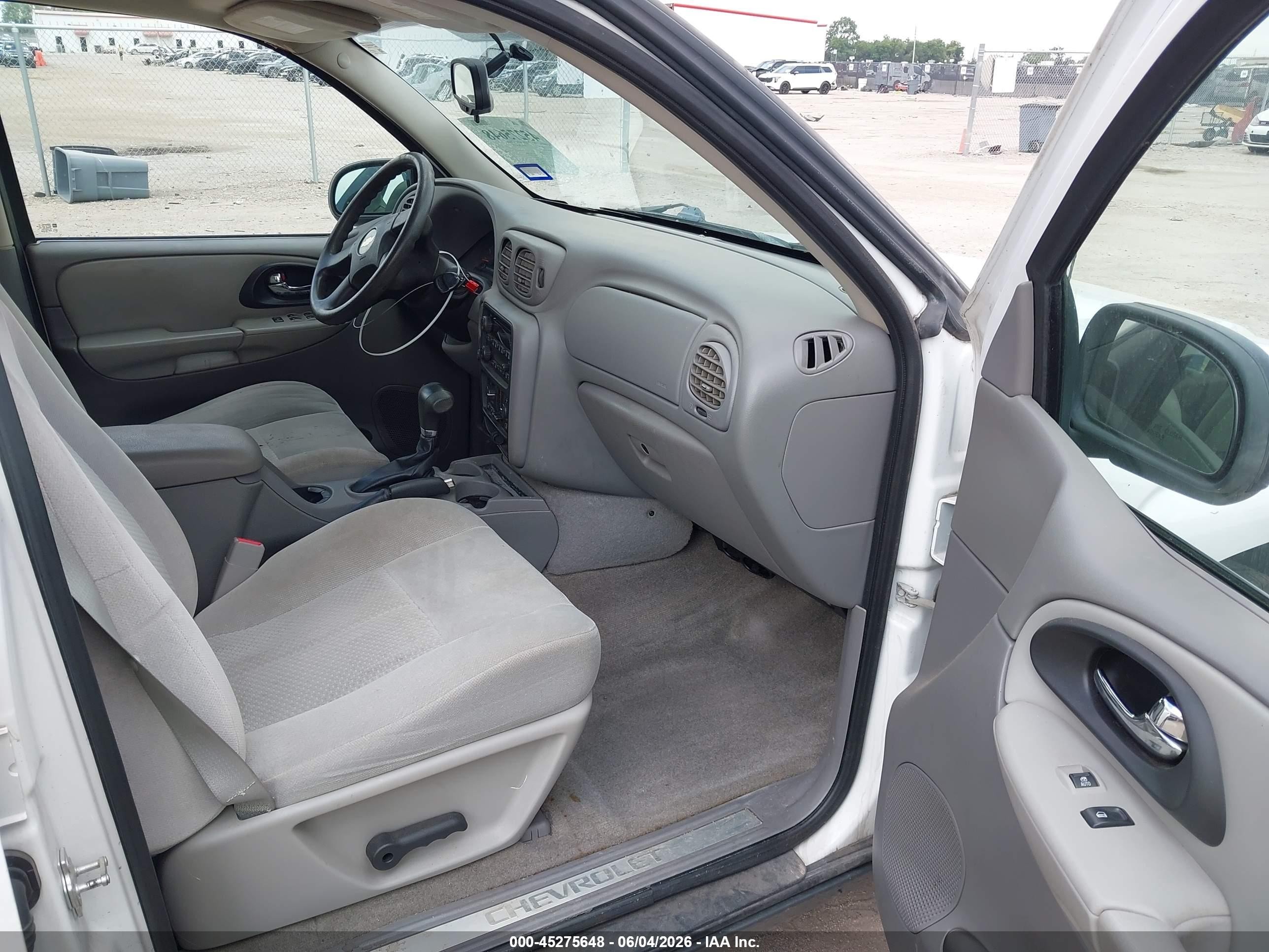 2007 Chevrolet Trailblazer Ls White vin: 1GNDS13S072273329