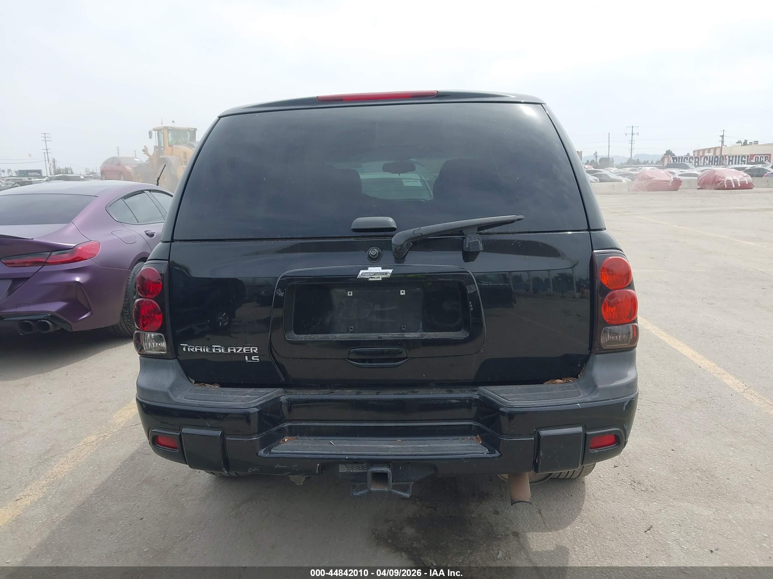 2007 Chevrolet Trailblazer Ls Black vin: 1GNDS13S072310153