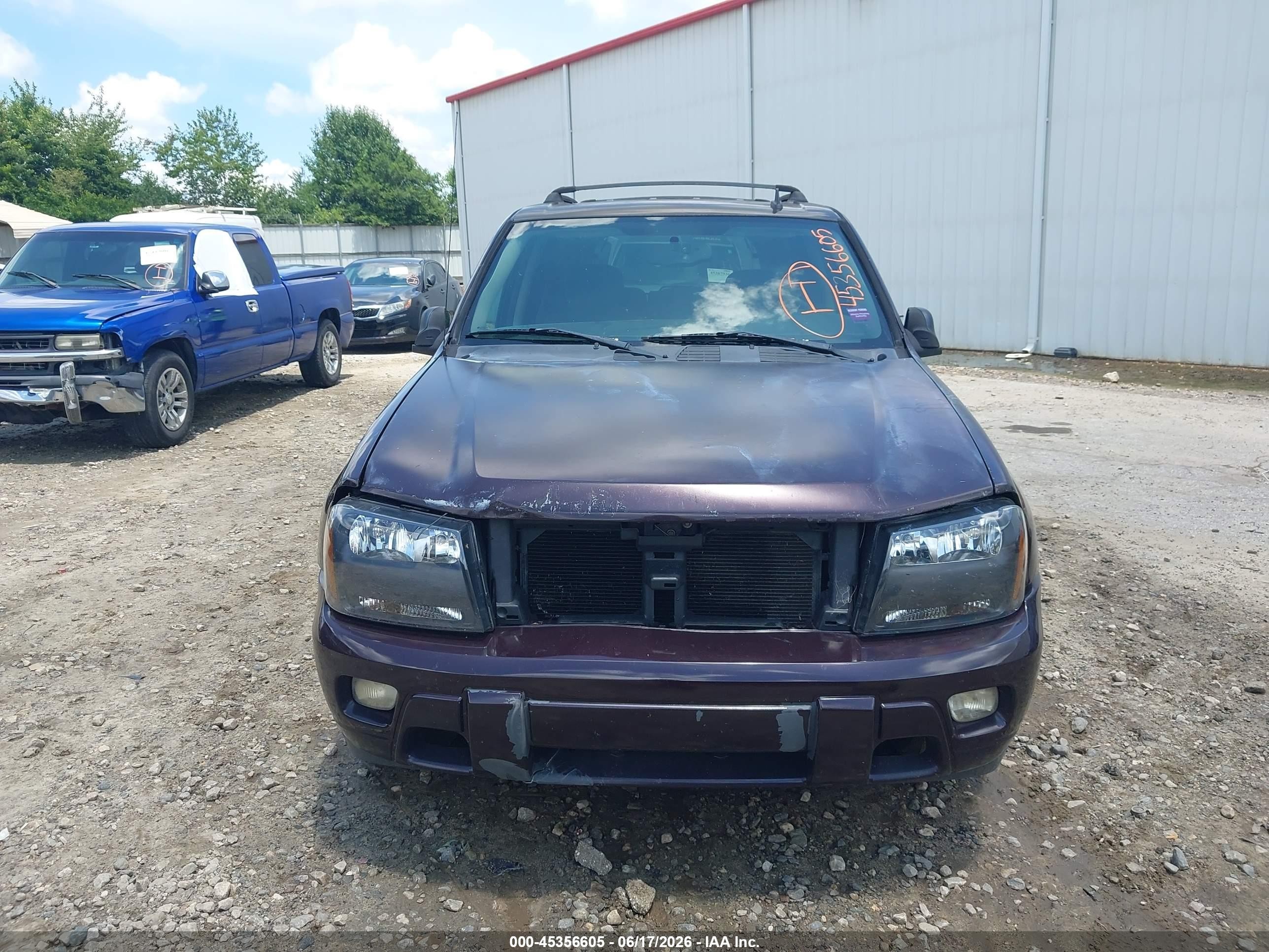 2008 Chevrolet Trailblazer Lt Burgundy vin: 1GNDS13S082134156
