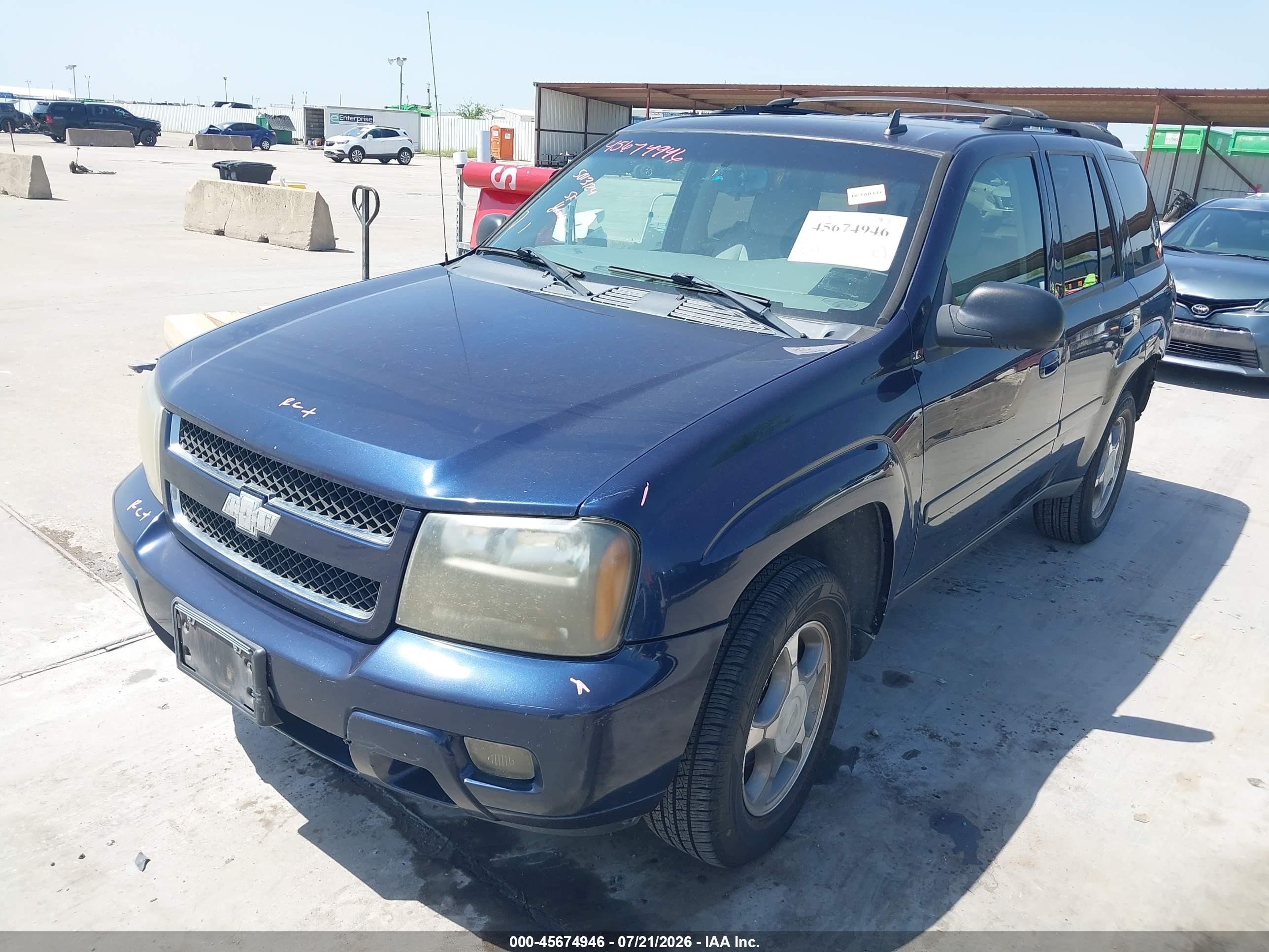 2008 Chevrolet Trailblazer Lt Blue vin: 1GNDS13S082147358