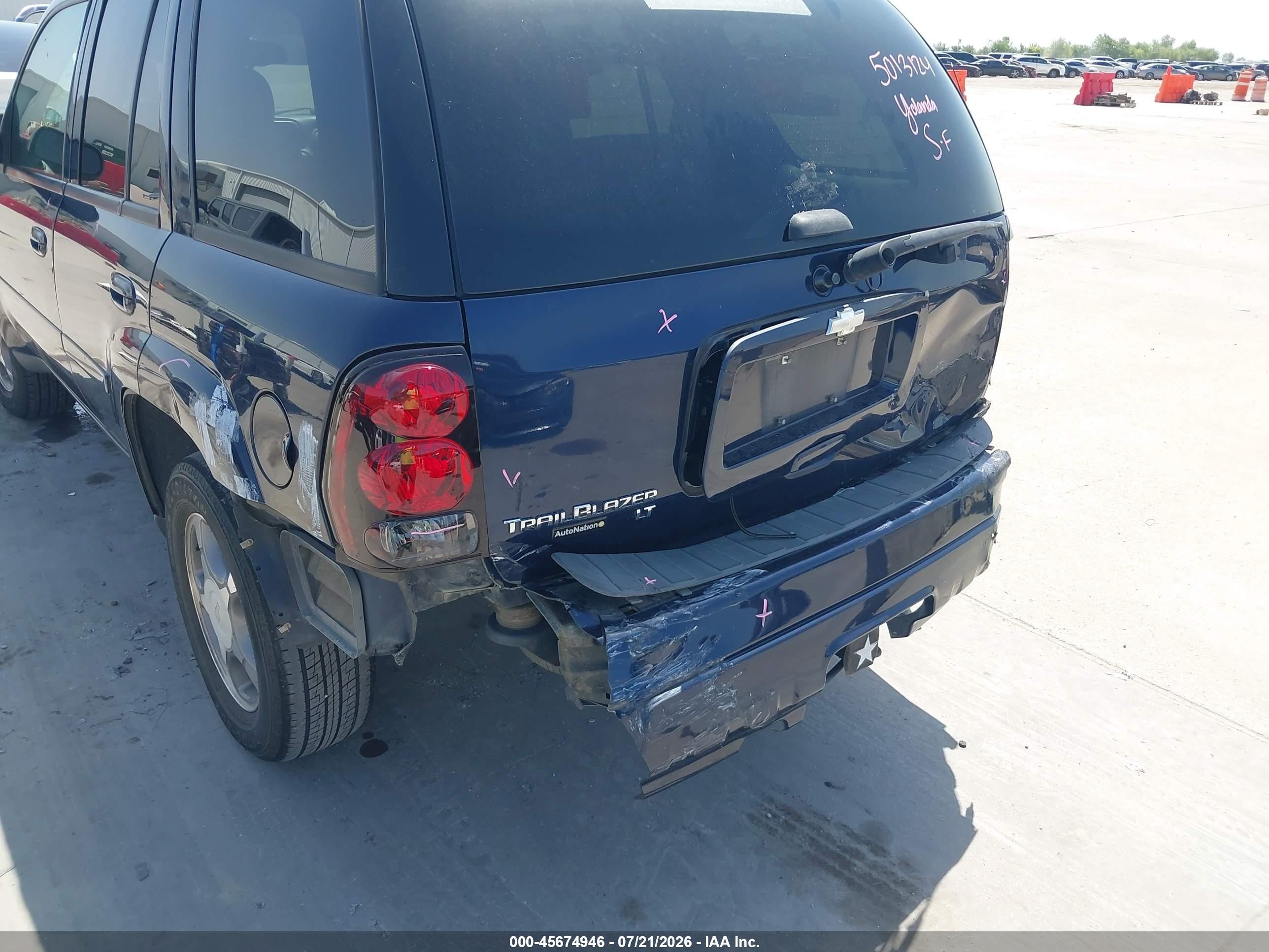 2008 Chevrolet Trailblazer Lt Blue vin: 1GNDS13S082147358