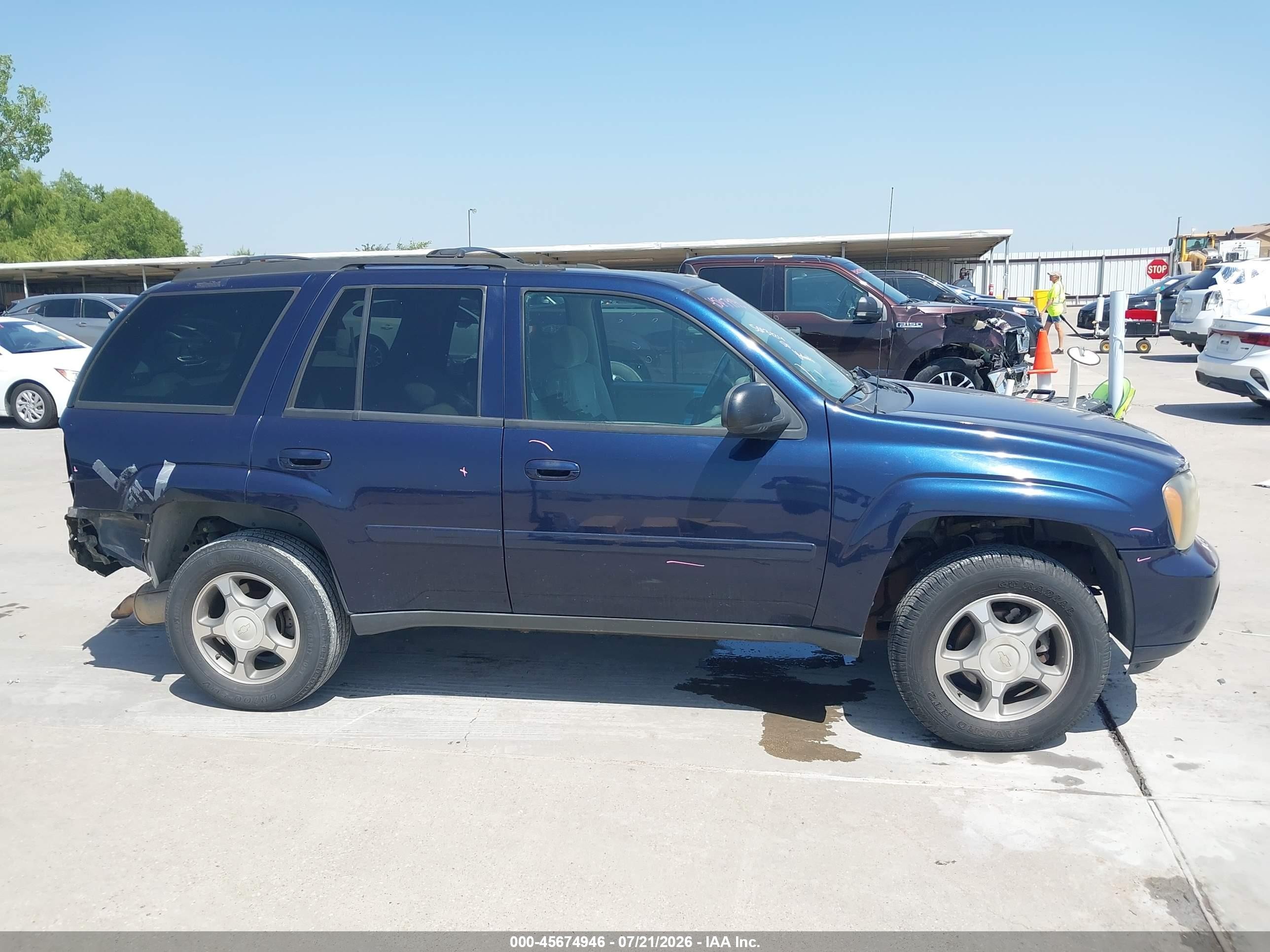 2008 Chevrolet Trailblazer Lt Blue vin: 1GNDS13S082147358