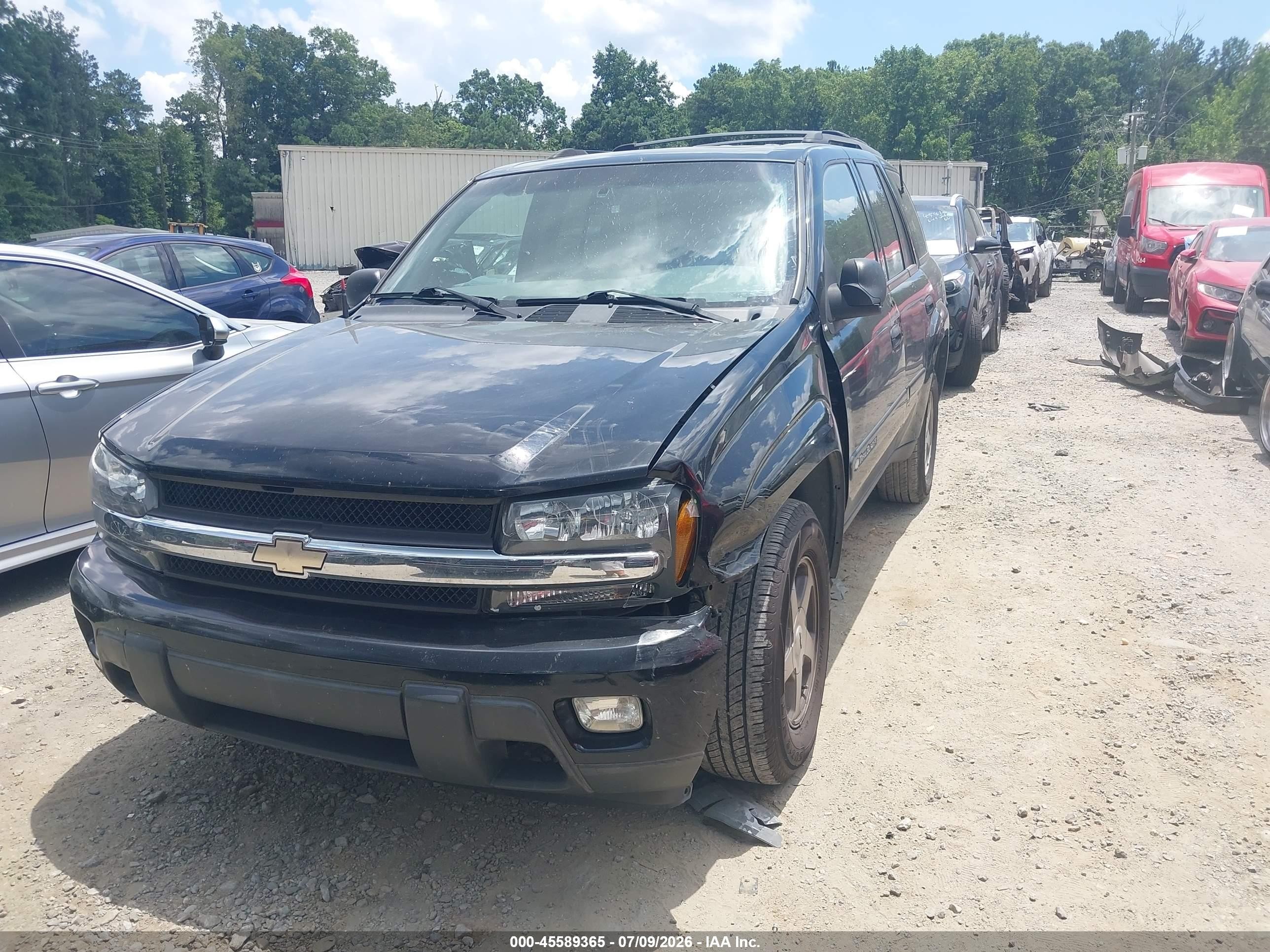 2003 Chevrolet Trailblazer Lt Black vin: 1GNDS13S132327571