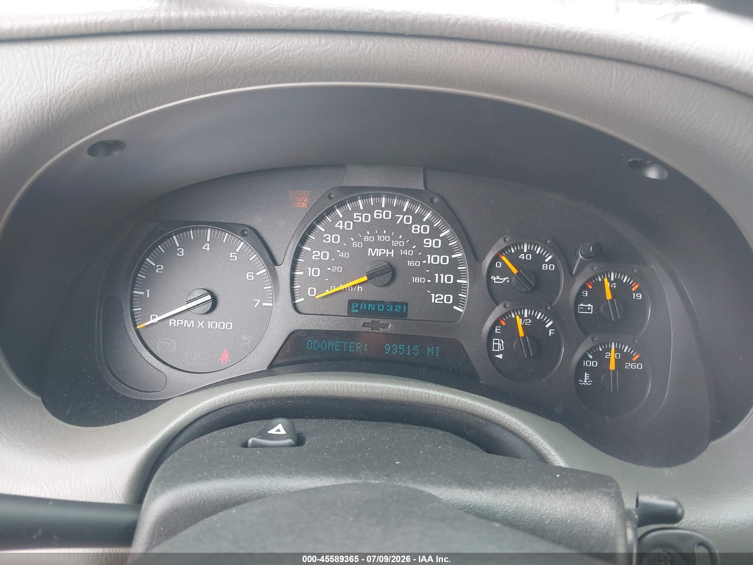 2003 Chevrolet Trailblazer Lt Black vin: 1GNDS13S132327571