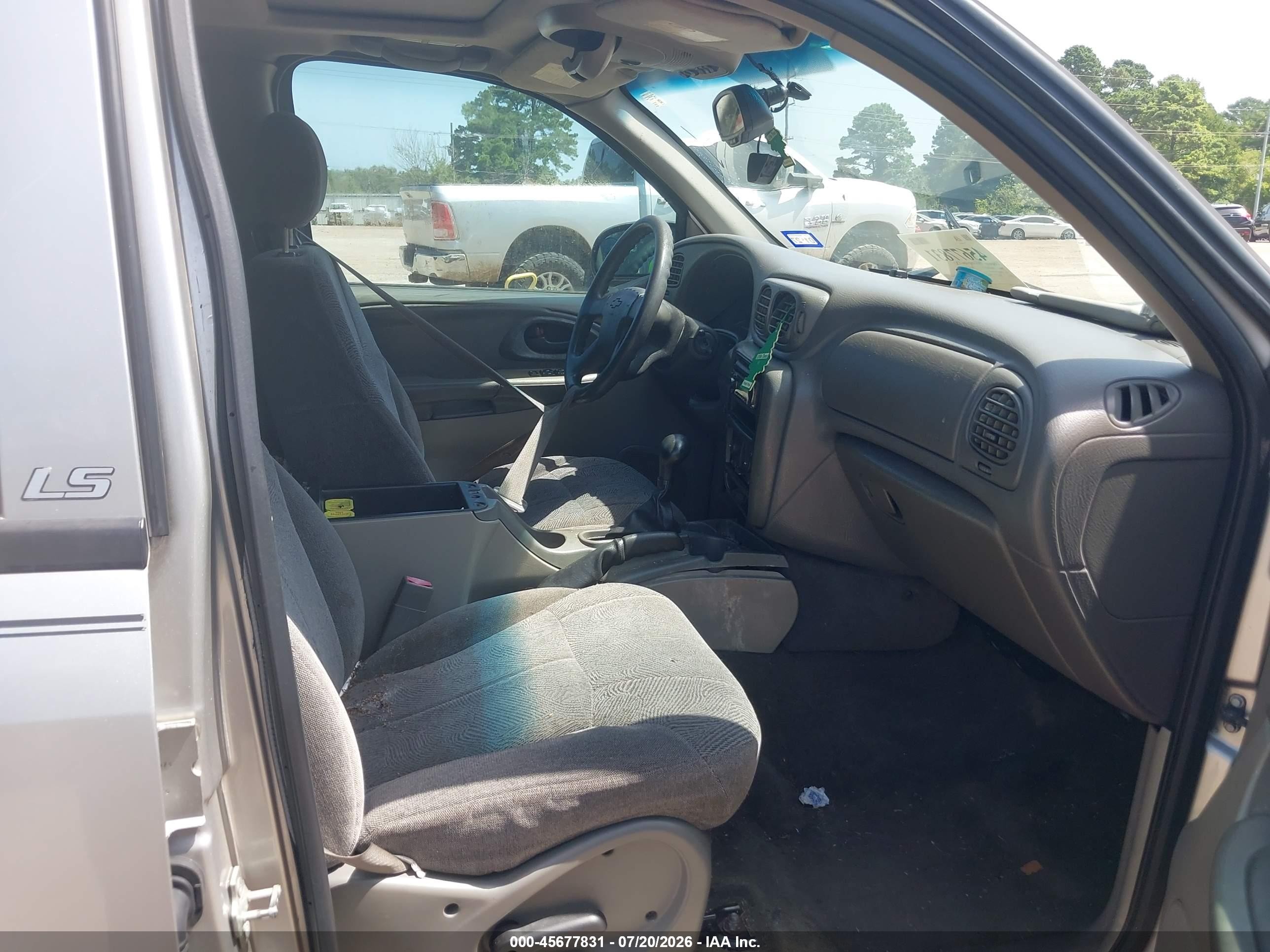 2004 Chevrolet Trailblazer Ls Gray vin: 1GNDS13S142405428