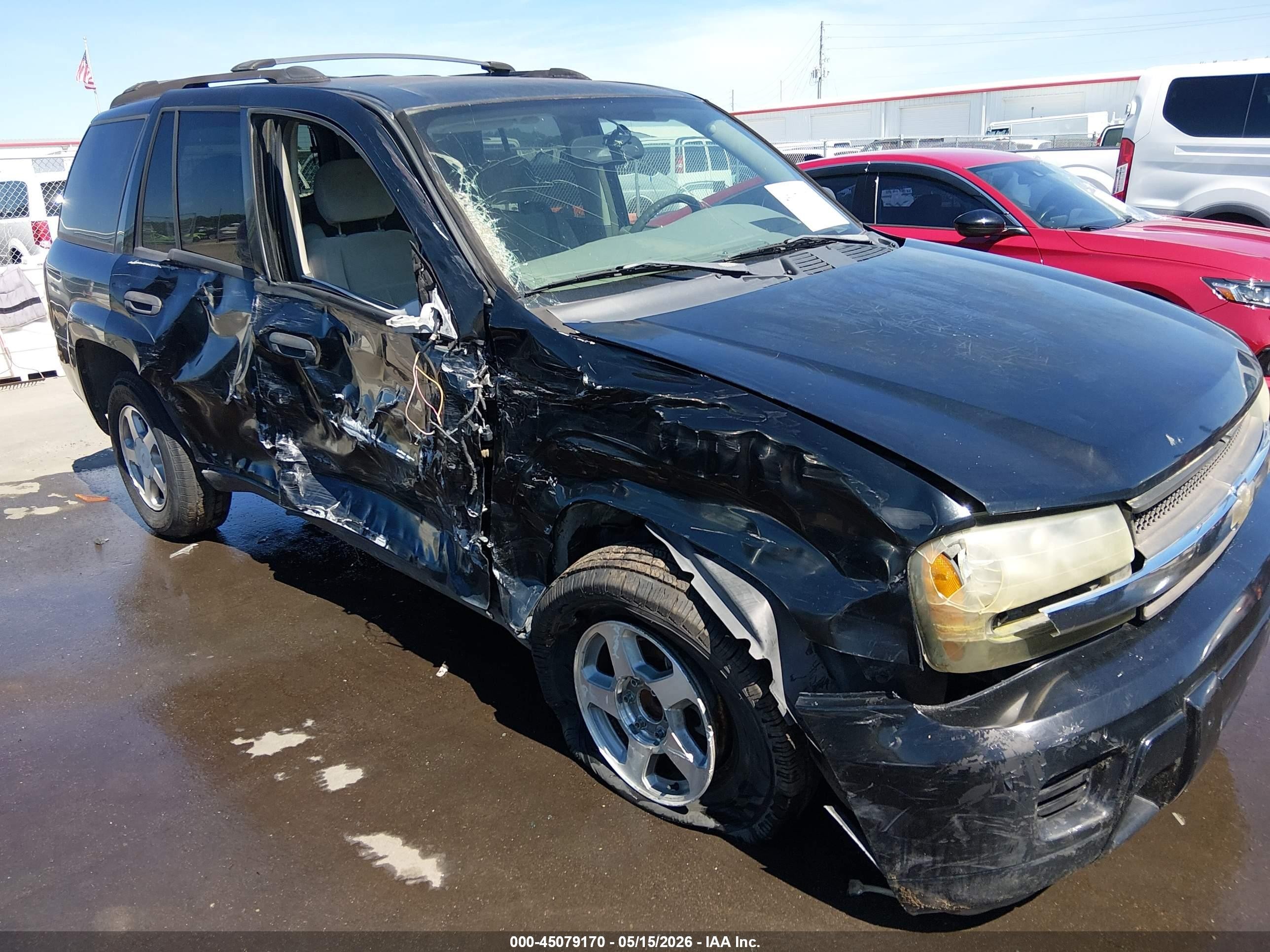 2006 Chevrolet Trailblazer Ls Black vin: 1GNDS13S162107030