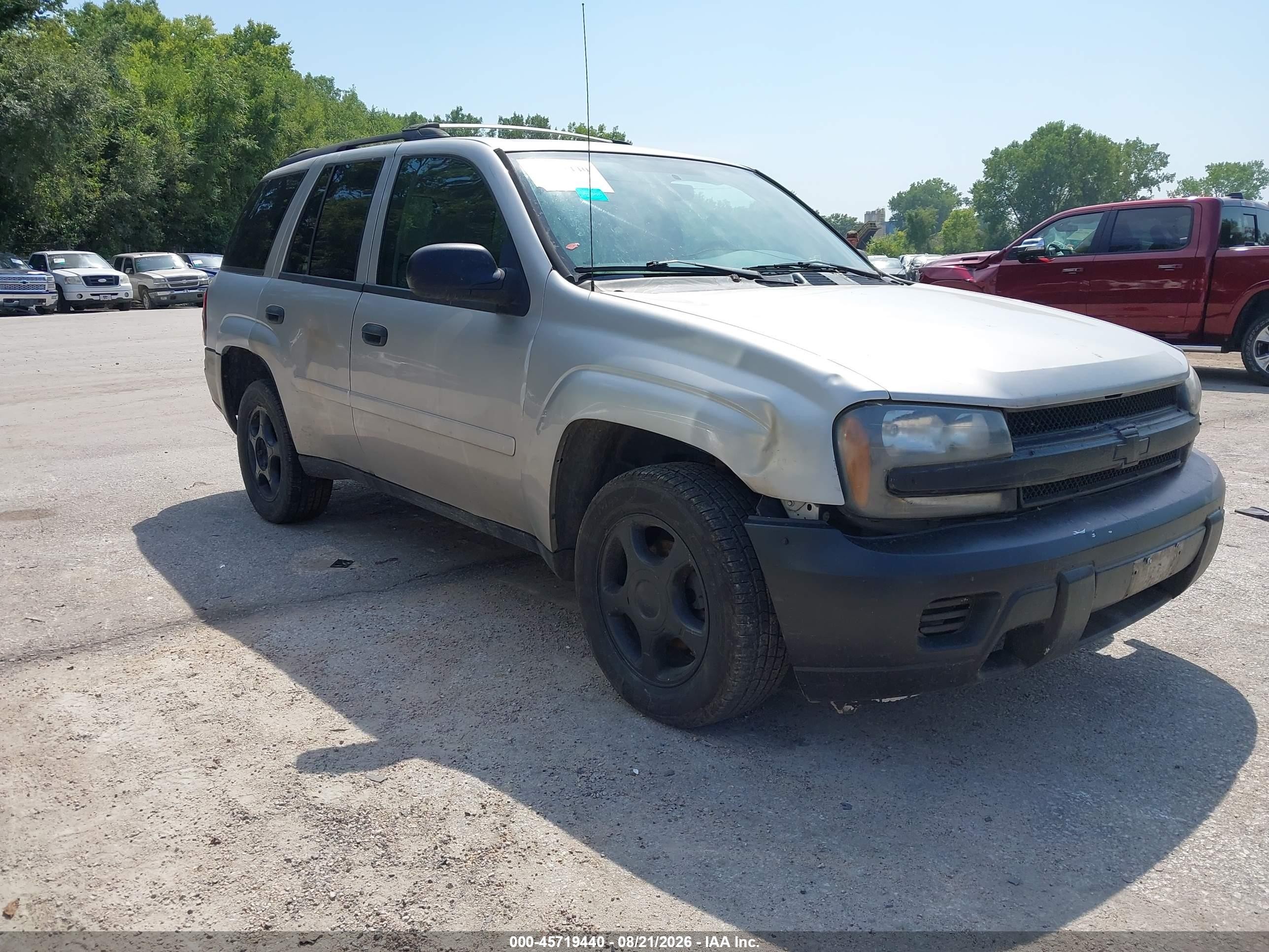 2007 Chevrolet Trailblazer Ls Silver vin: 1GNDS13S172190430