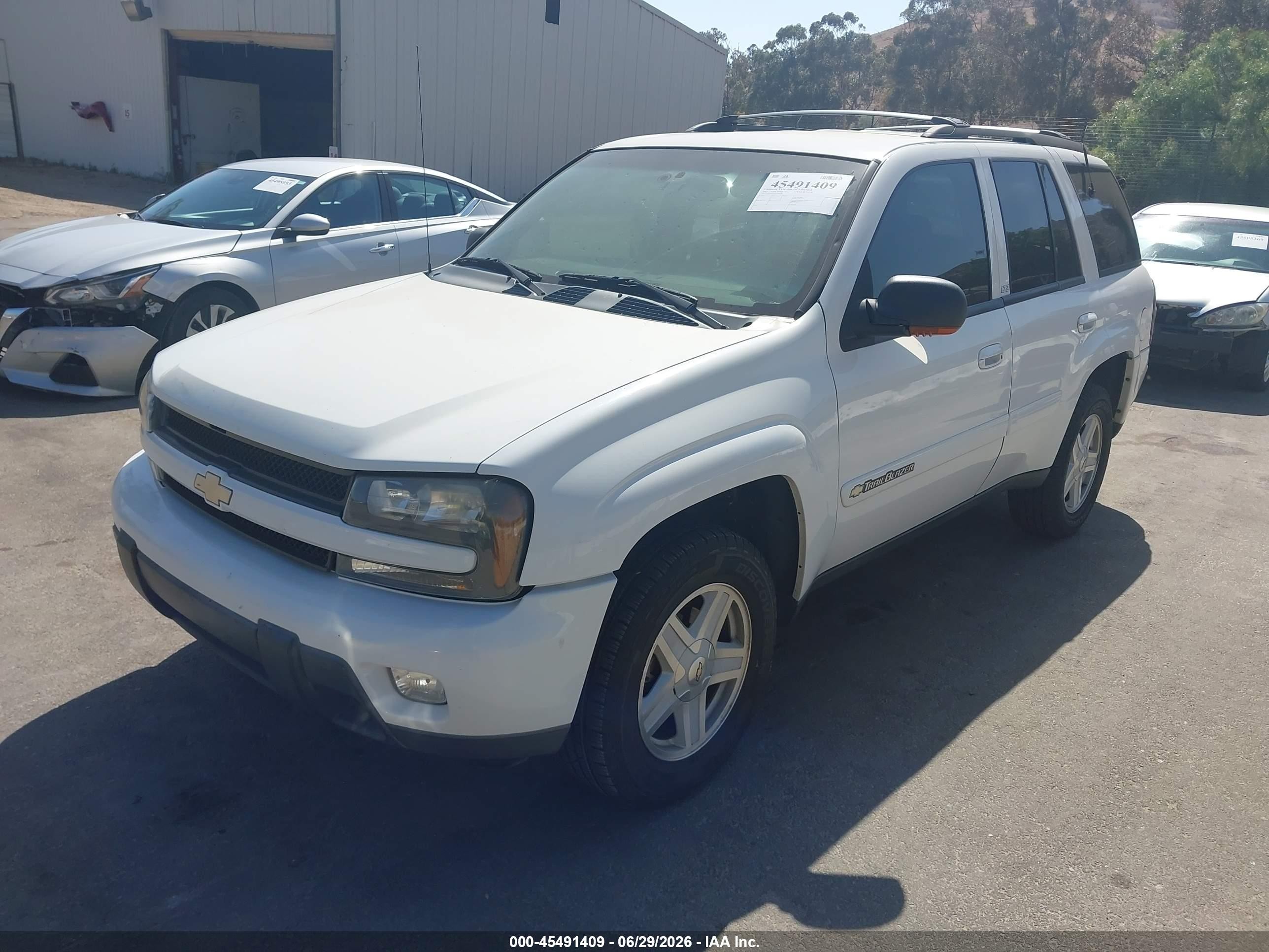 2002 Chevrolet Trailblazer Ltz White vin: 1GNDS13S222289296
