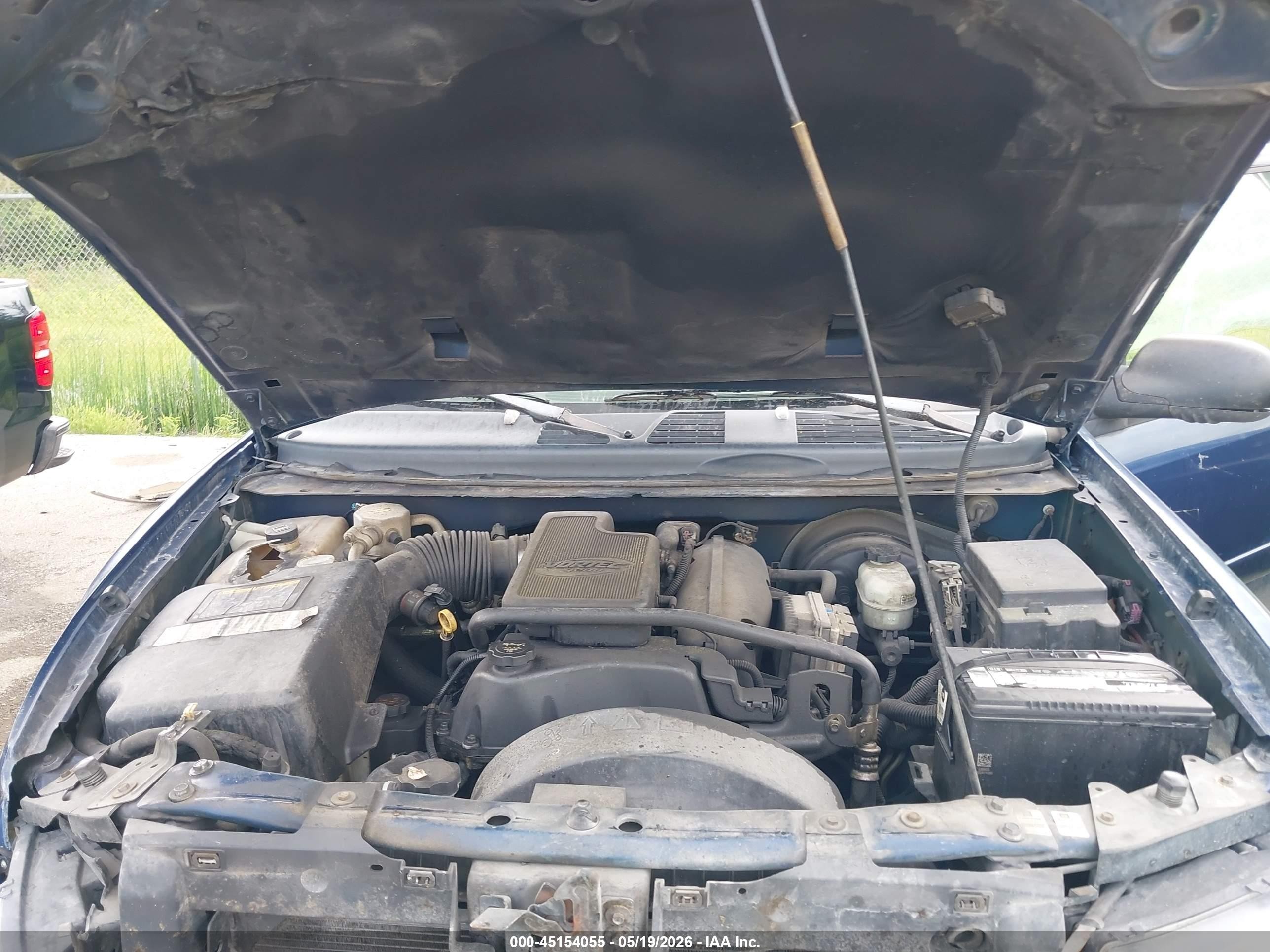 2002 Chevrolet Trailblazer Ls Blue vin: 1GNDS13S222523680