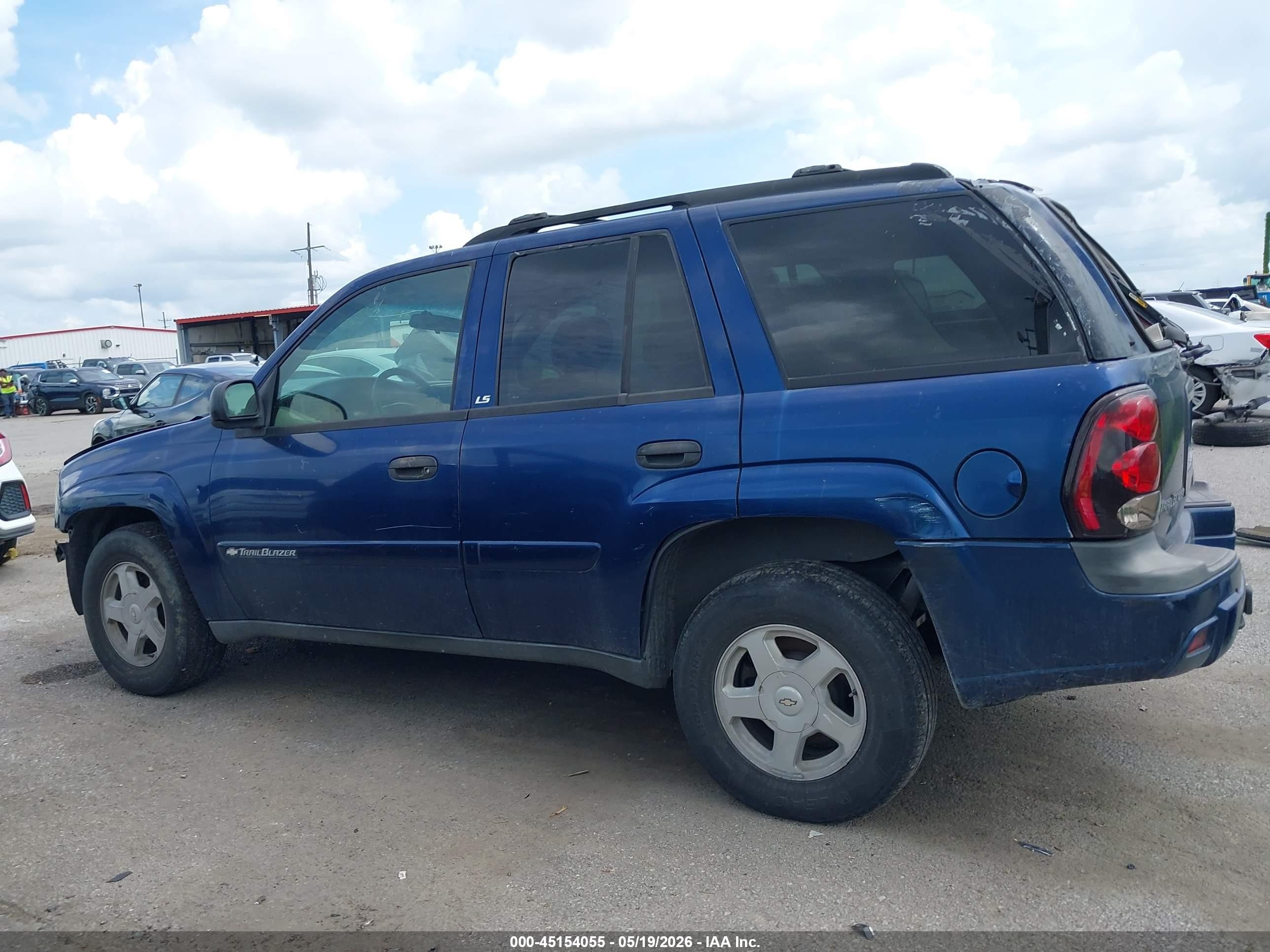 2002 Chevrolet Trailblazer Ls Blue vin: 1GNDS13S222523680