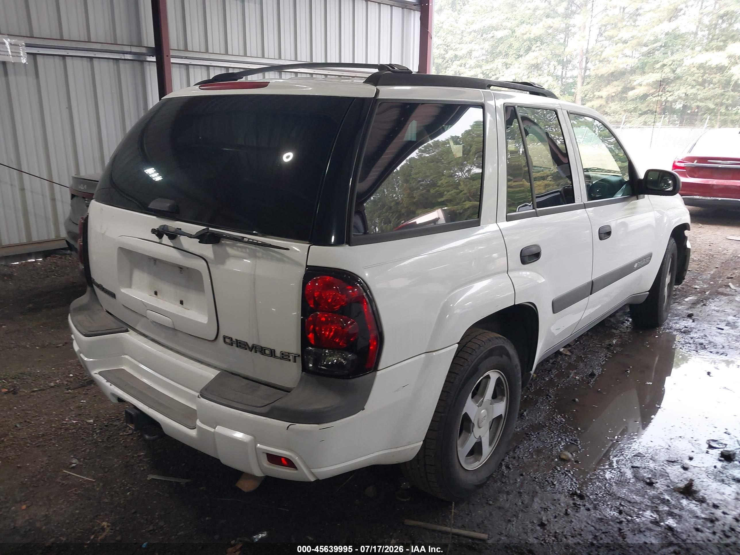 2004 Chevrolet Trailblazer Ls White vin: 1GNDS13S242192117