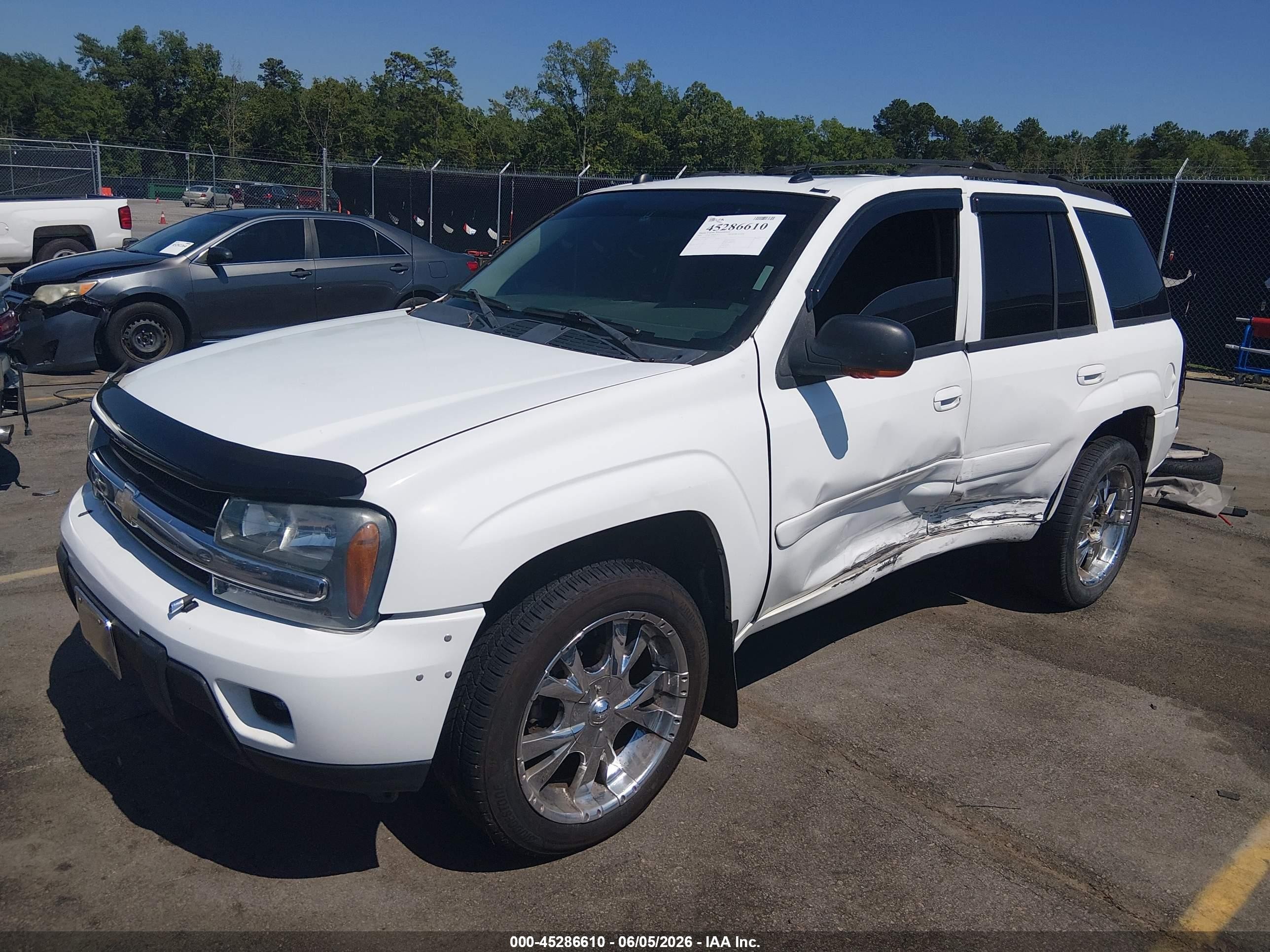 2005 Chevrolet Trailblazer Lt White vin: 1GNDS13S252247876