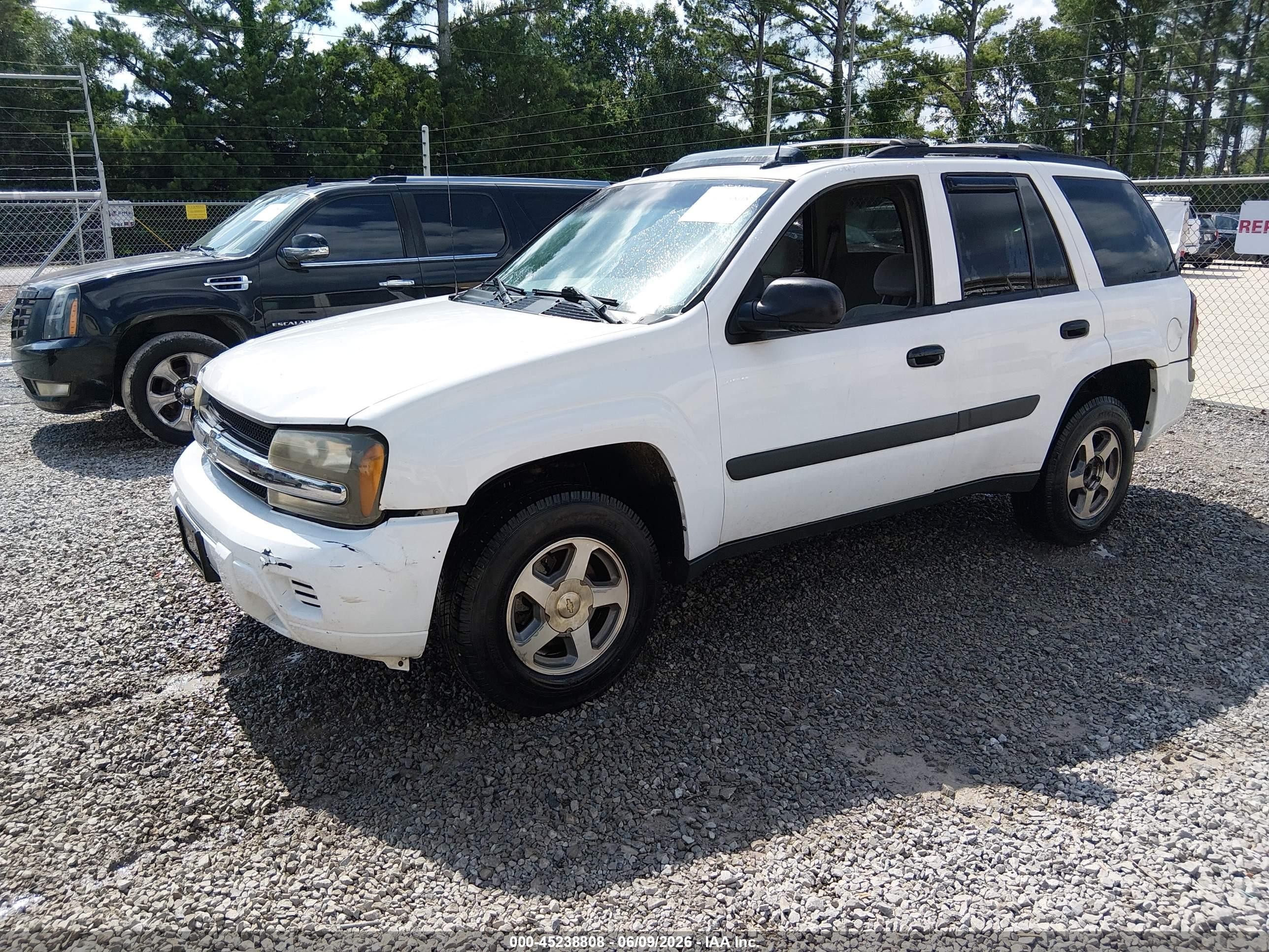 2005 Chevrolet Trailblazer Ls White vin: 1GNDS13S252285303
