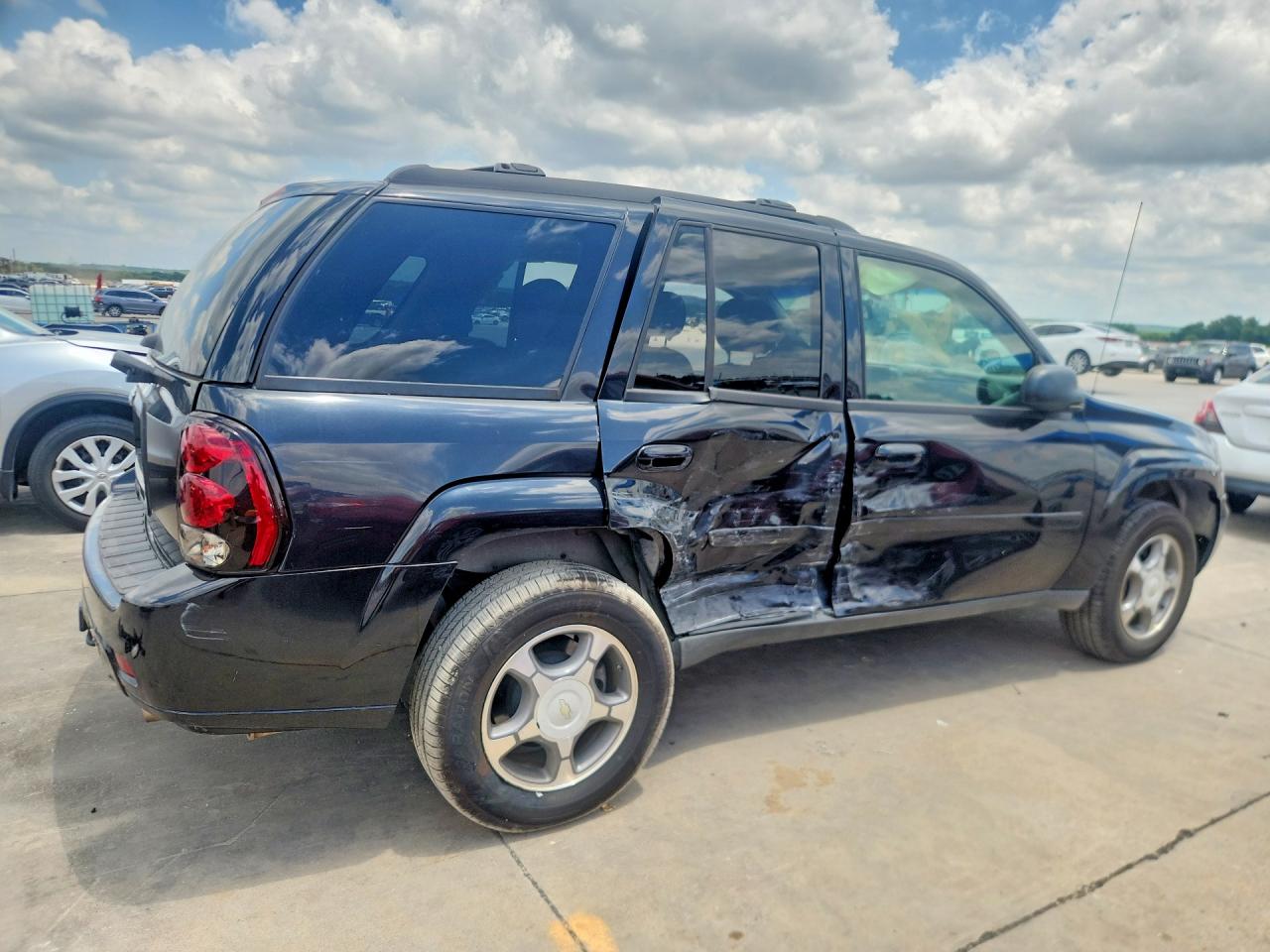 2008 Chevrolet Trailblazer Ls Black vin: 1GNDS13S282129041