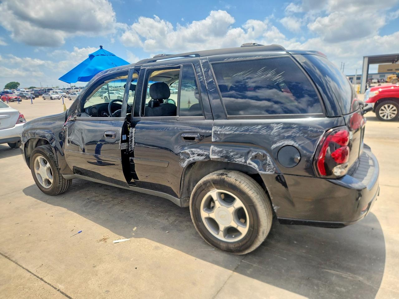 2008 Chevrolet Trailblazer Ls Black vin: 1GNDS13S282129041