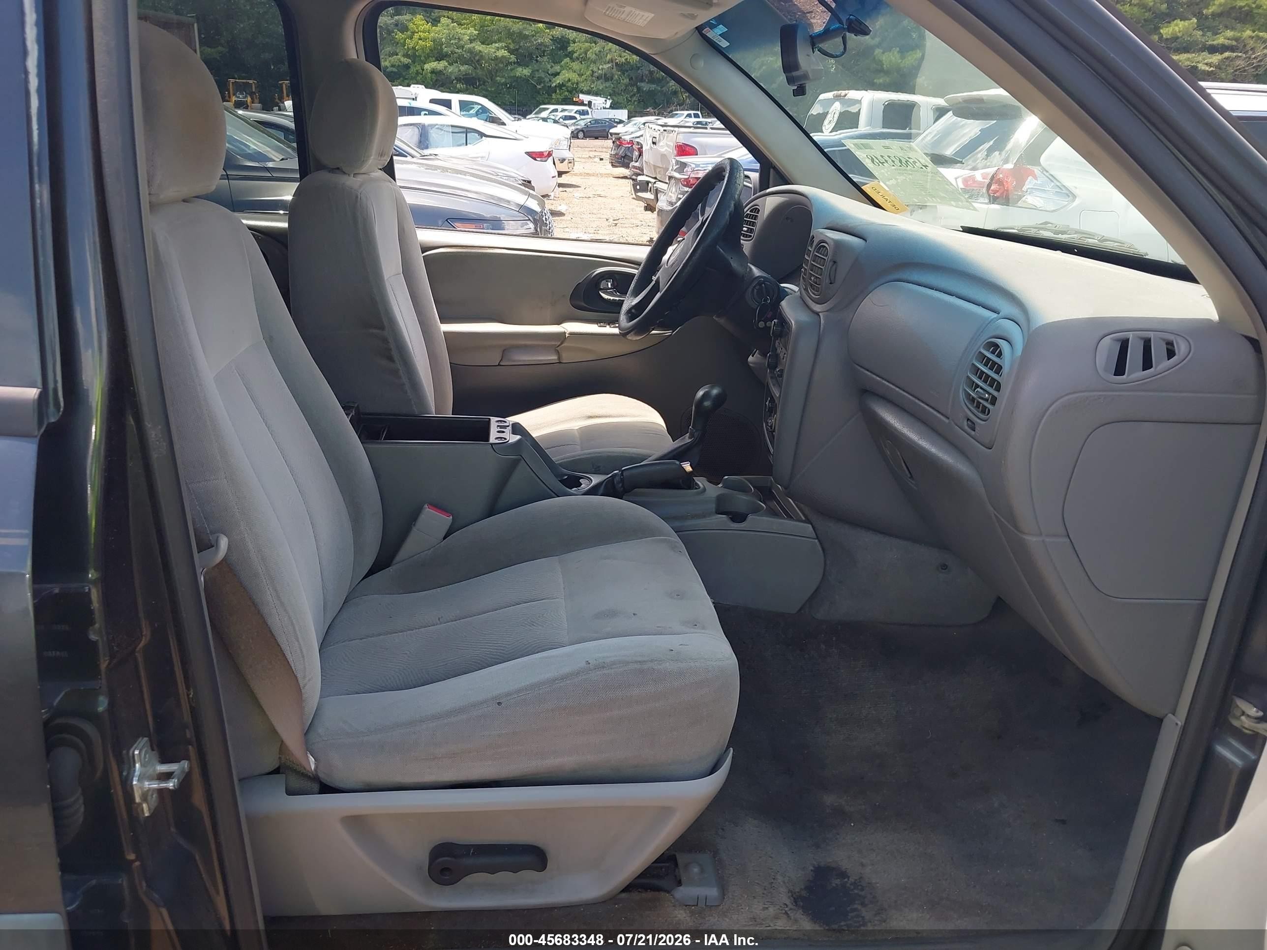 2005 Chevrolet Trailblazer Ls Gray vin: 1GNDS13S352210755