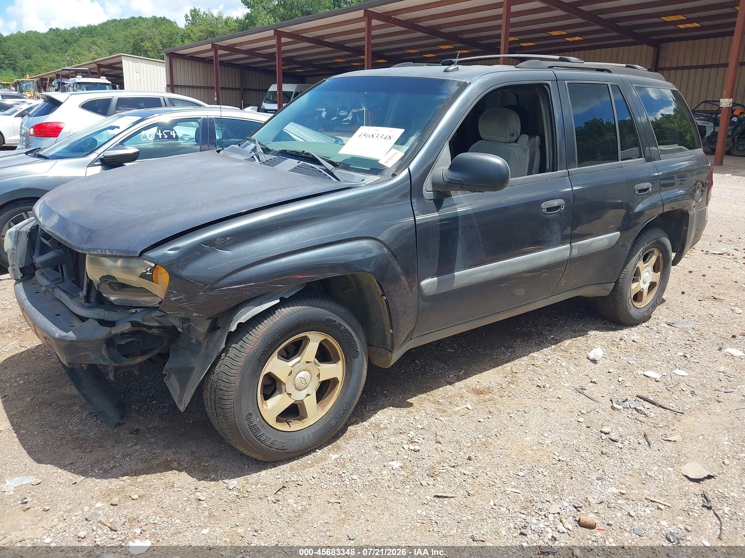 2005 Chevrolet Trailblazer Ls Gray vin: 1GNDS13S352210755