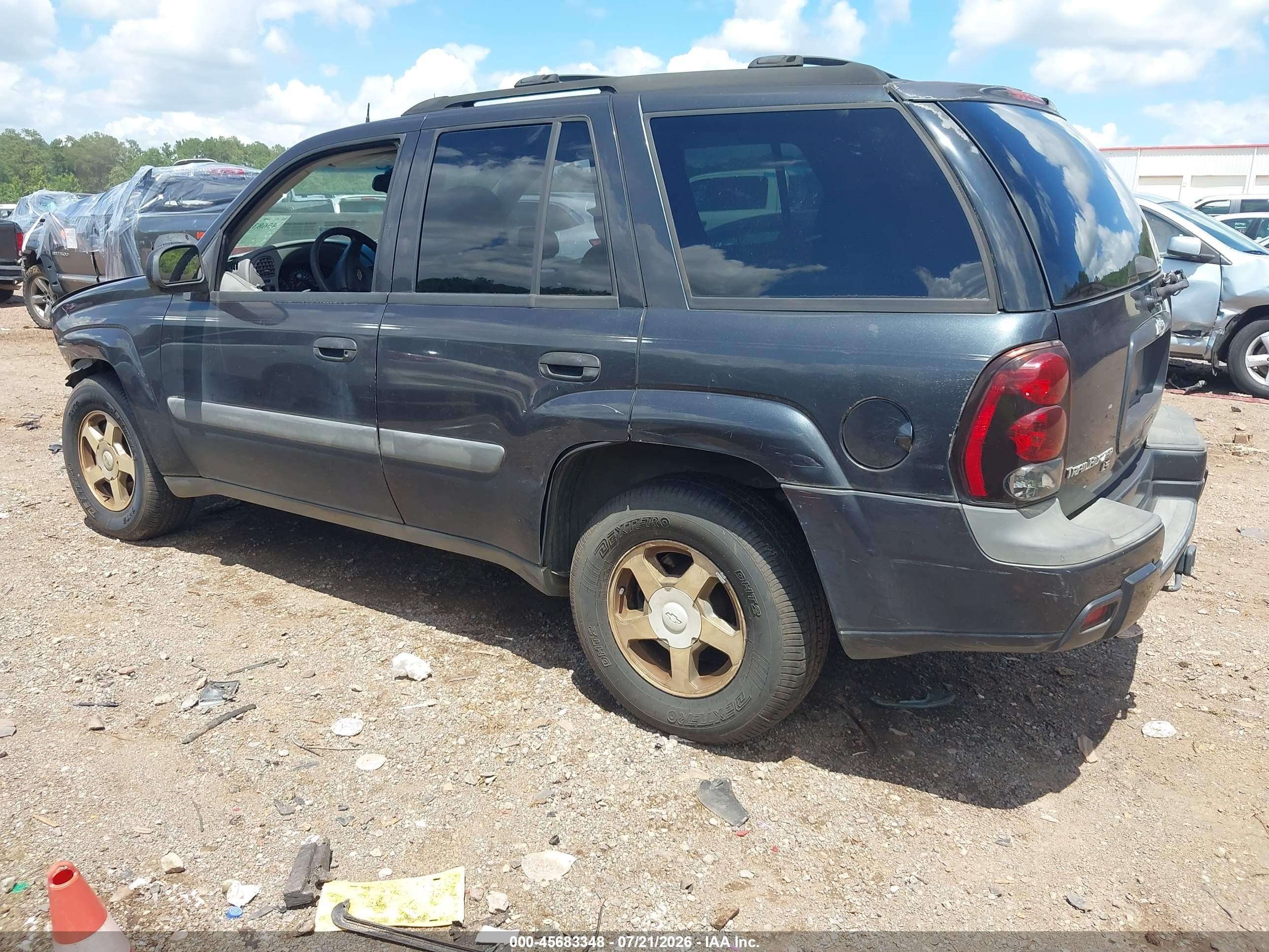 2005 Chevrolet Trailblazer Ls Gray vin: 1GNDS13S352210755