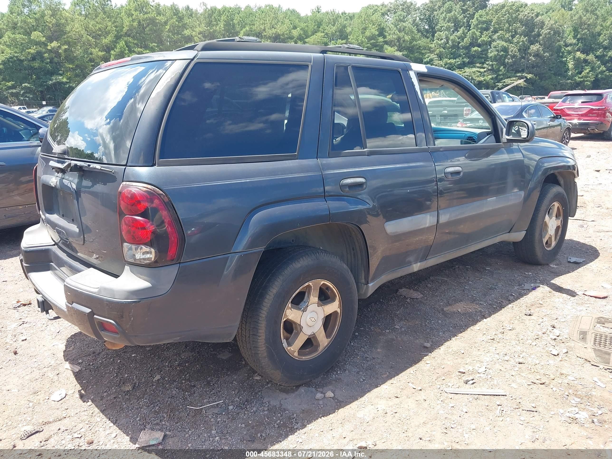 2005 Chevrolet Trailblazer Ls Gray vin: 1GNDS13S352210755