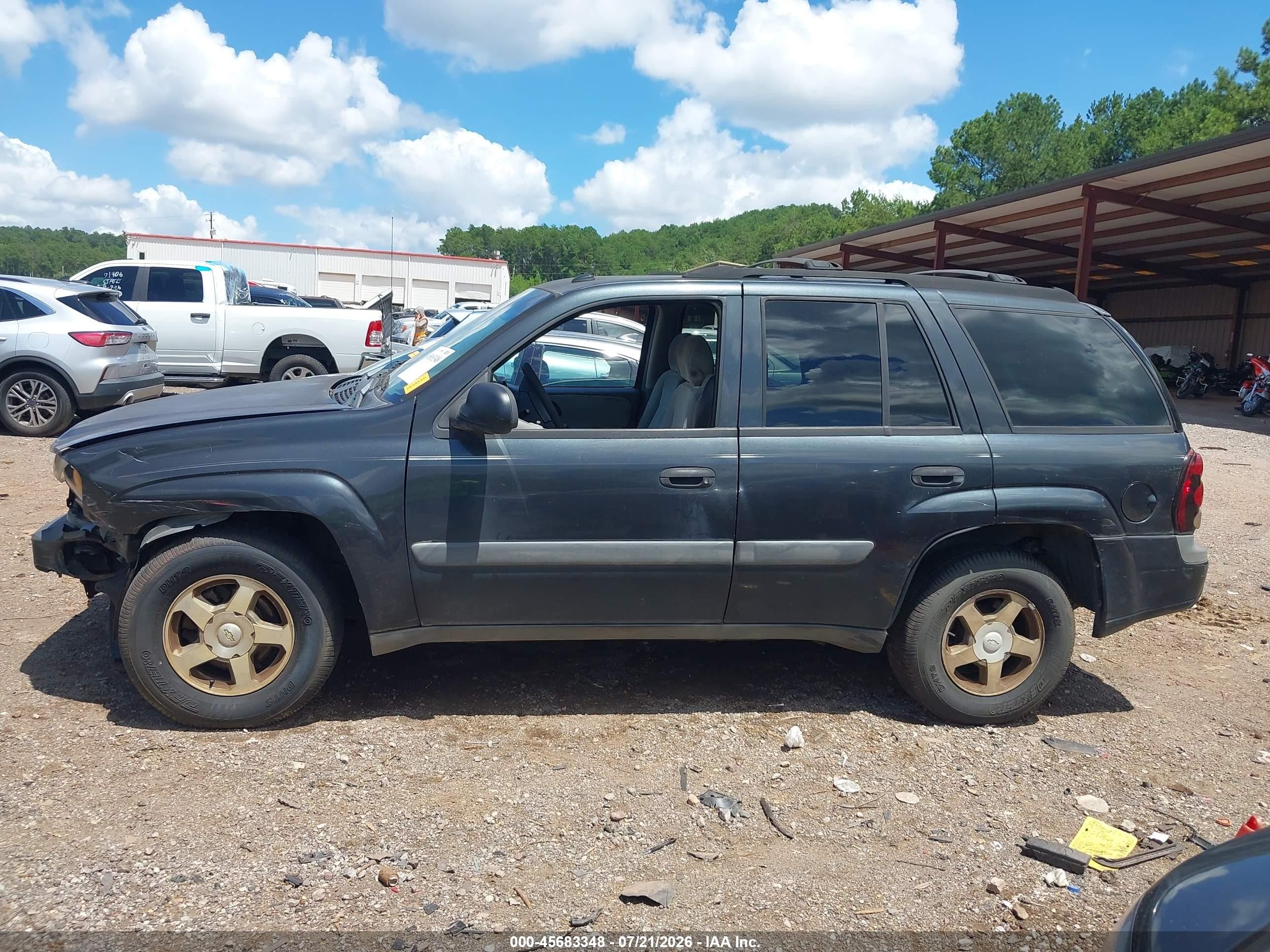 2005 Chevrolet Trailblazer Ls Gray vin: 1GNDS13S352210755