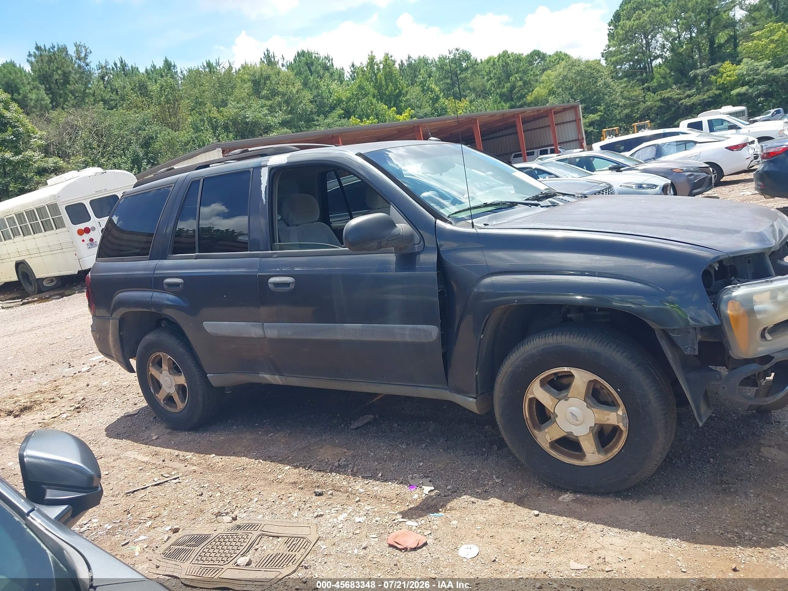 2005 Chevrolet Trailblazer Ls Gray vin: 1GNDS13S352210755