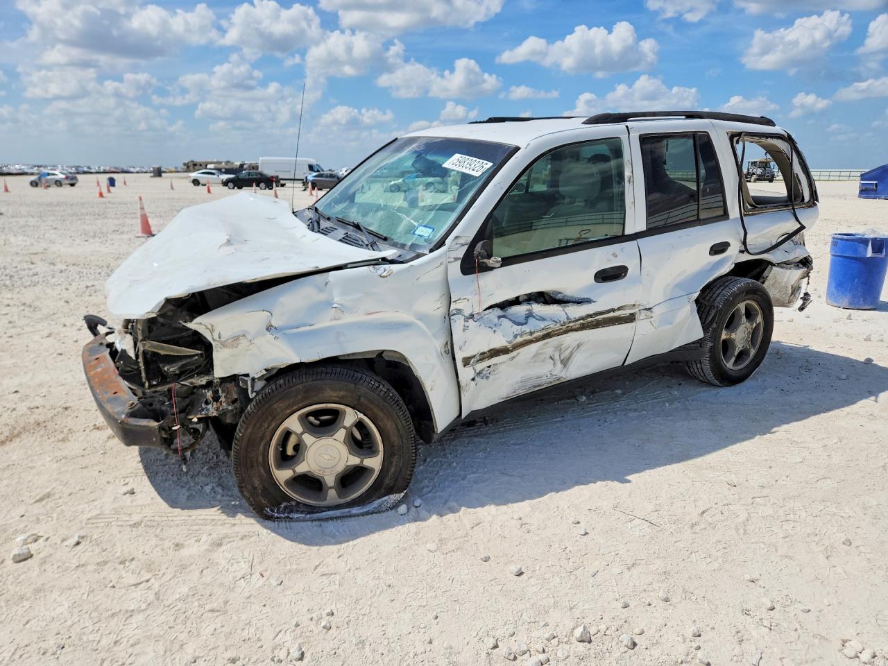 2007 Chevrolet Trailblazer Ls White vin: 1GNDS13S372111632