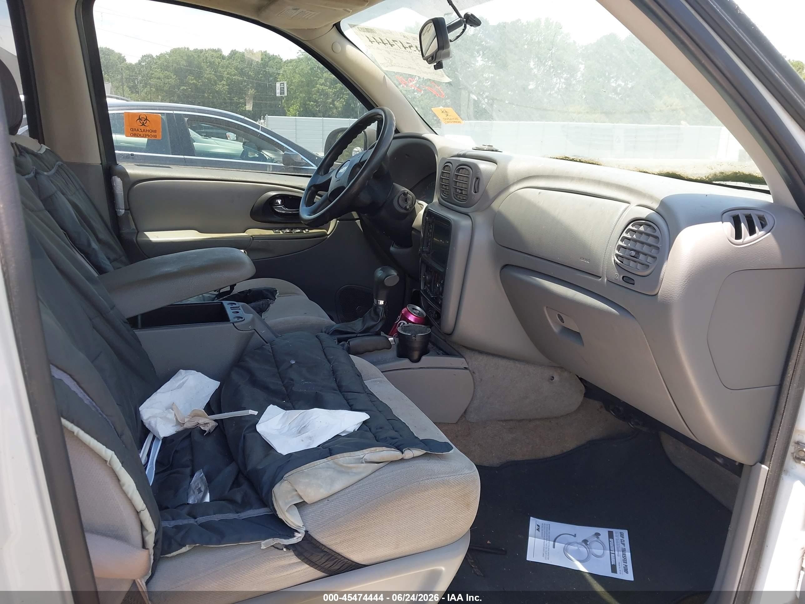 2007 Chevrolet Trailblazer Ls White vin: 1GNDS13S372170082