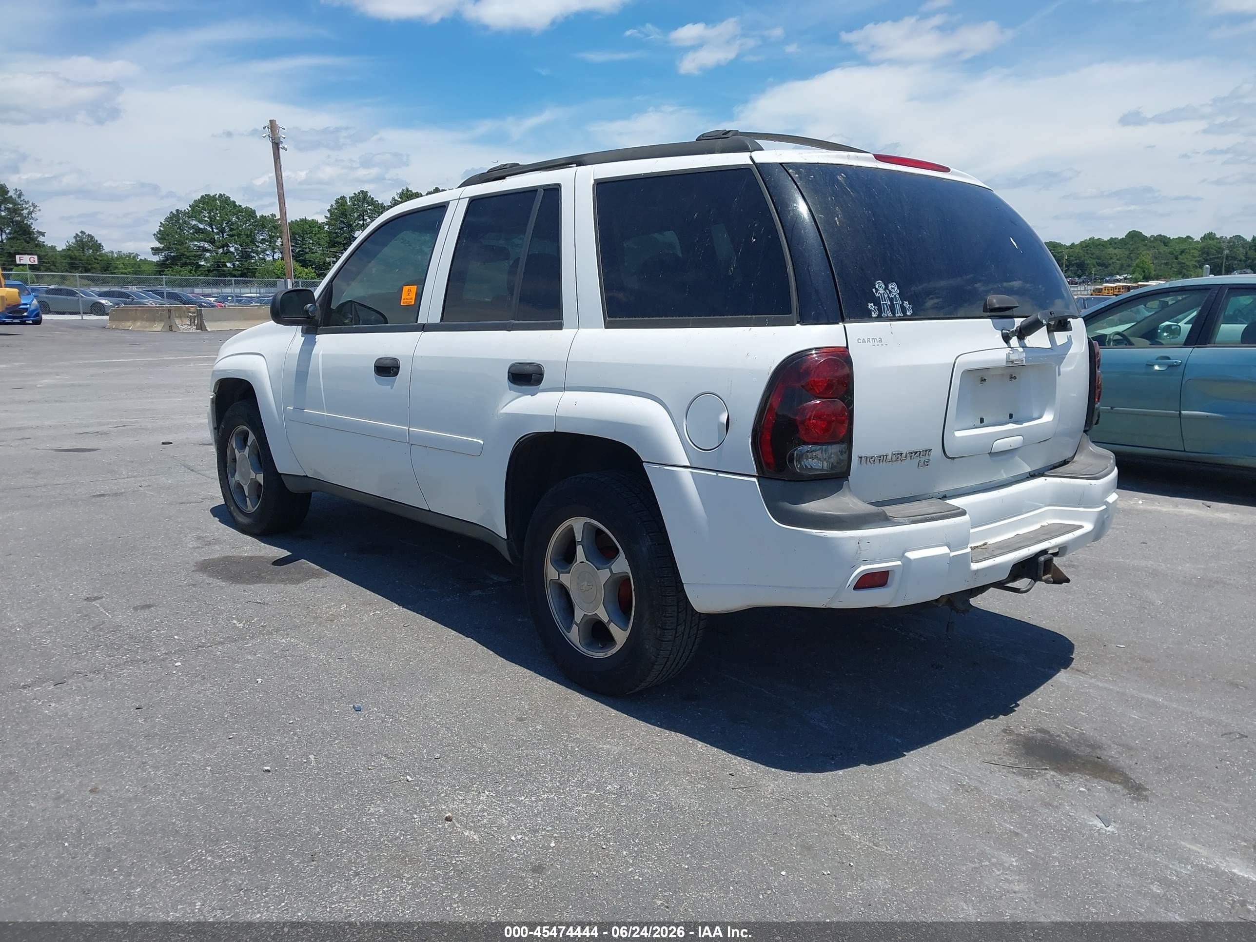 2007 Chevrolet Trailblazer Ls White vin: 1GNDS13S372170082
